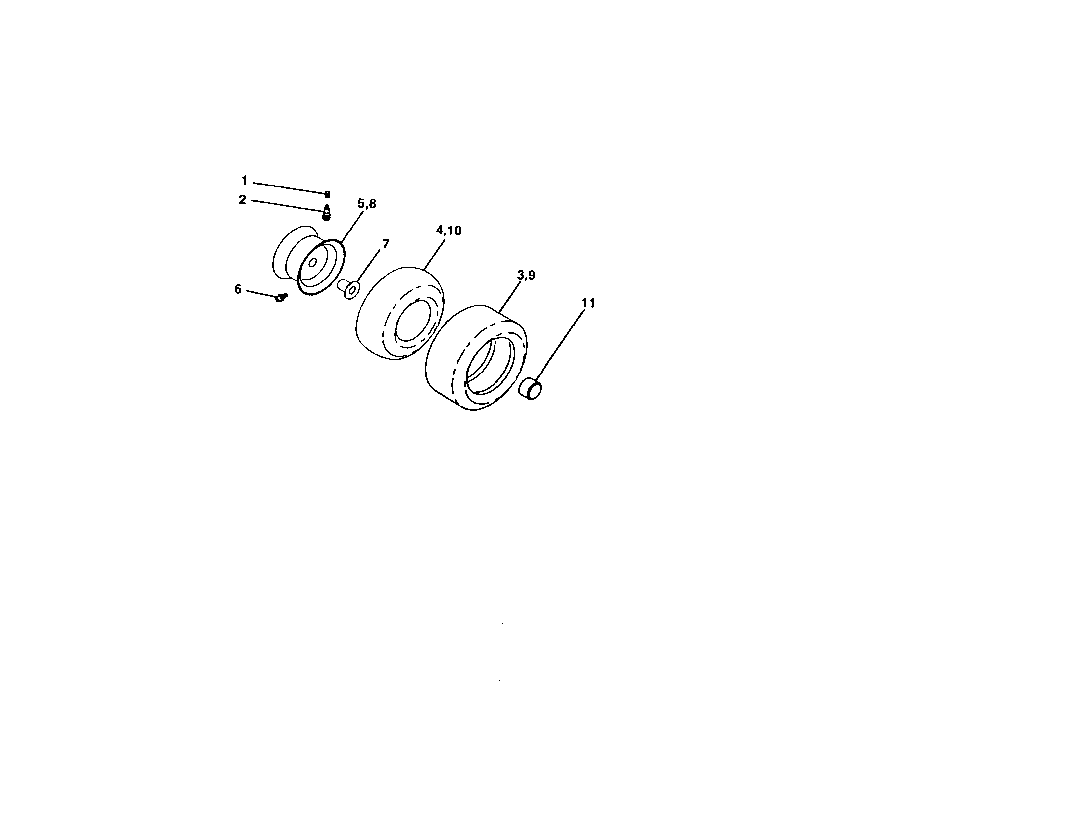 Craftsman 917271815 wheels/tires diagram