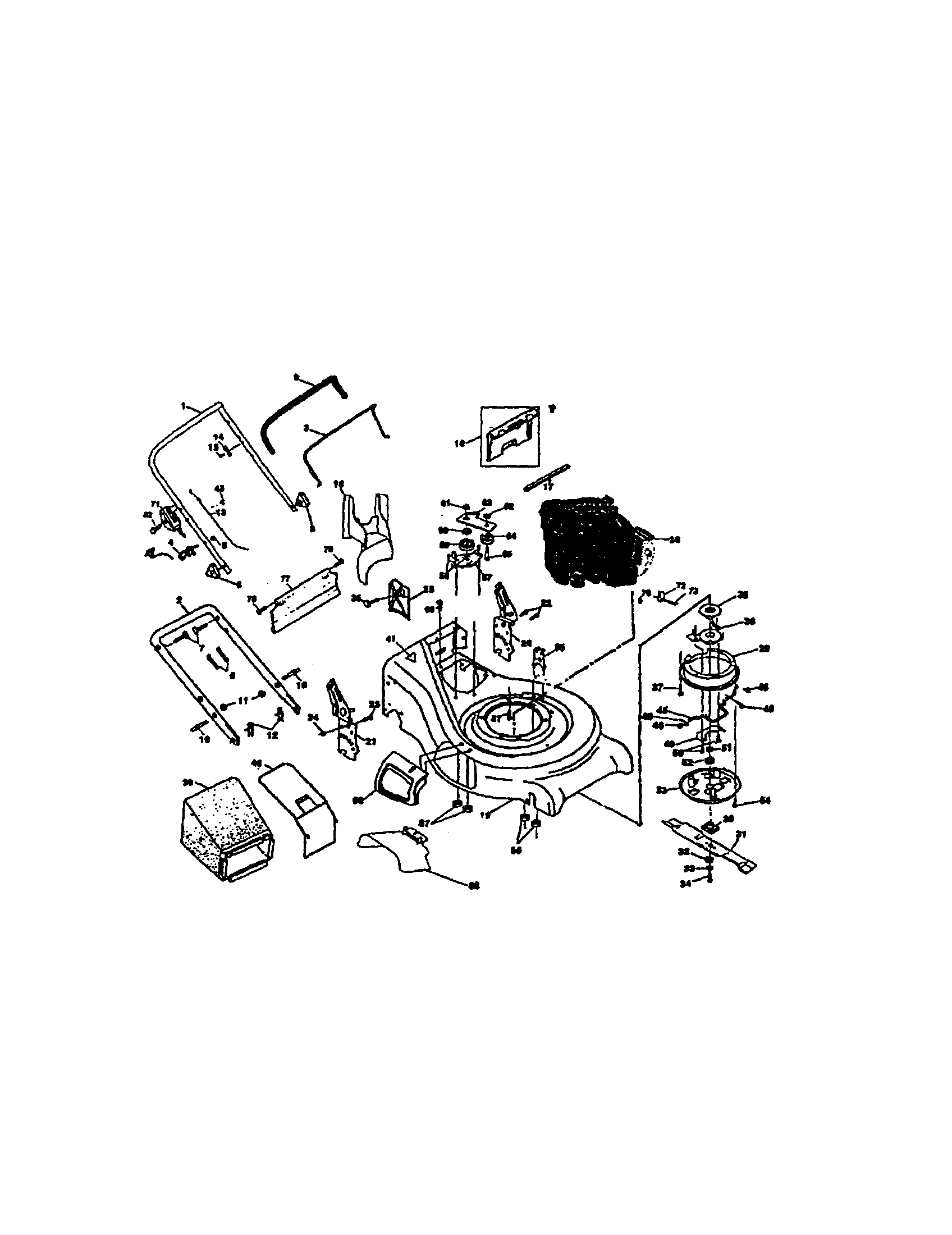 Craftsman 917377801 rotary lawn mower diagram