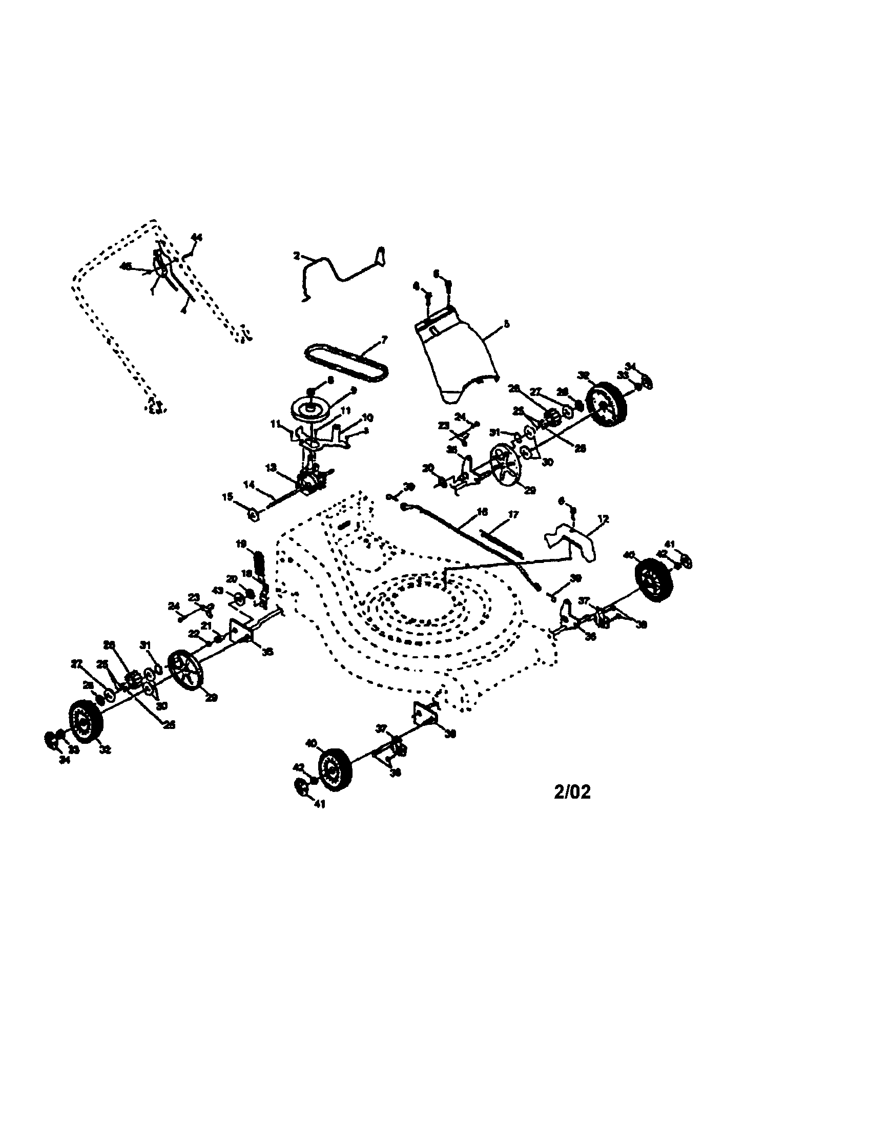 Craftsman 917377801 wheels/tires/bag diagram
