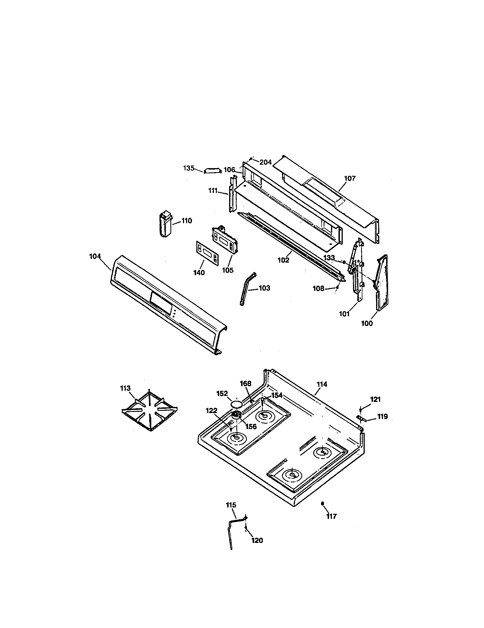 Kenmore 36275181691 control panel and cooktop diagram