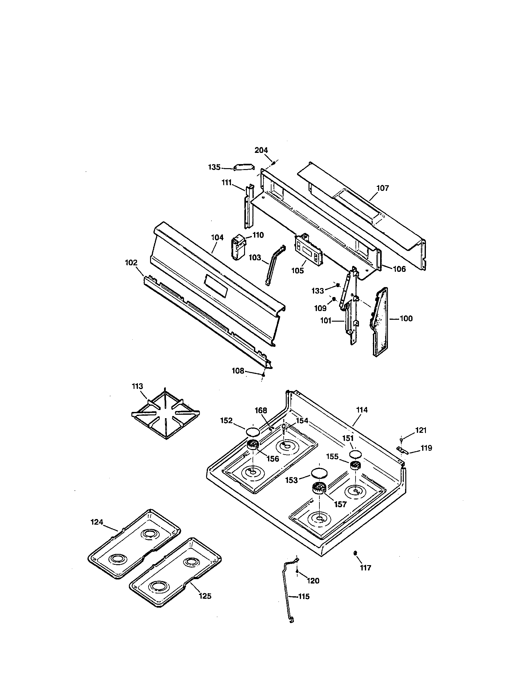 Kenmore 3627526892 cooktop diagram