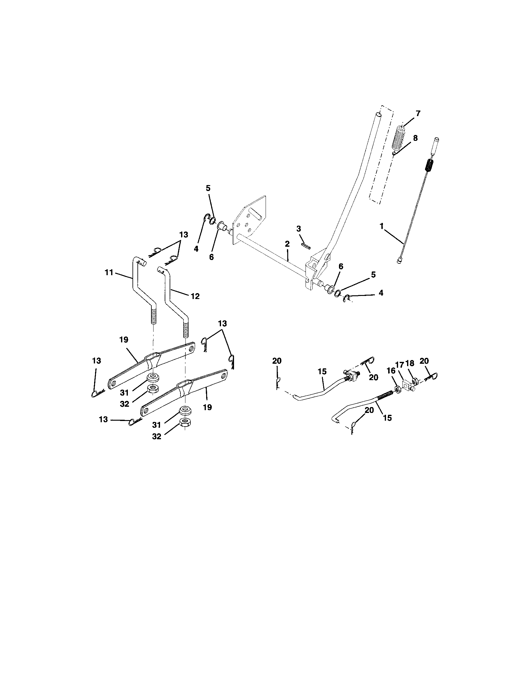Craftsman 917271551 lift assembly diagram