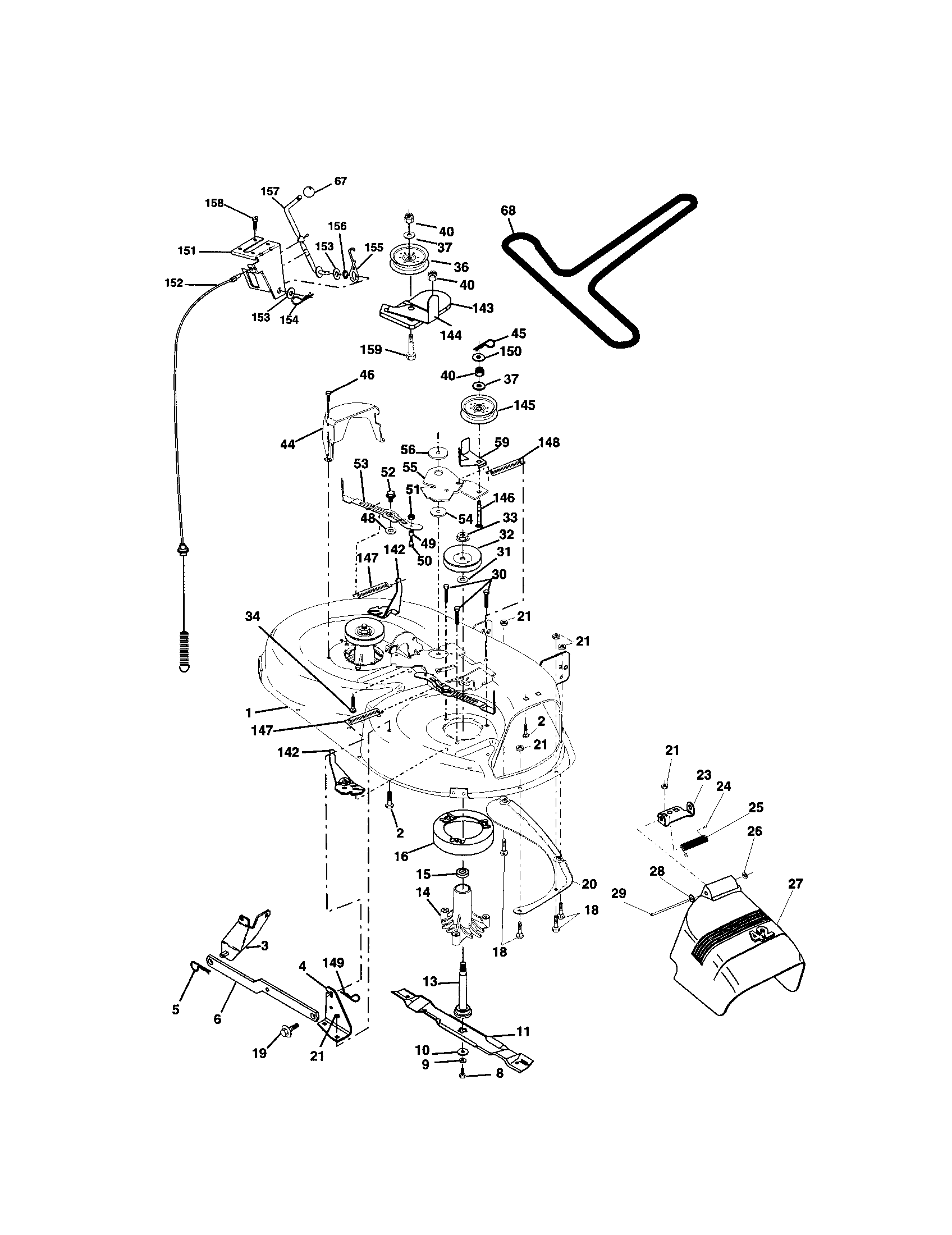 Craftsman 917271551 mower deck diagram