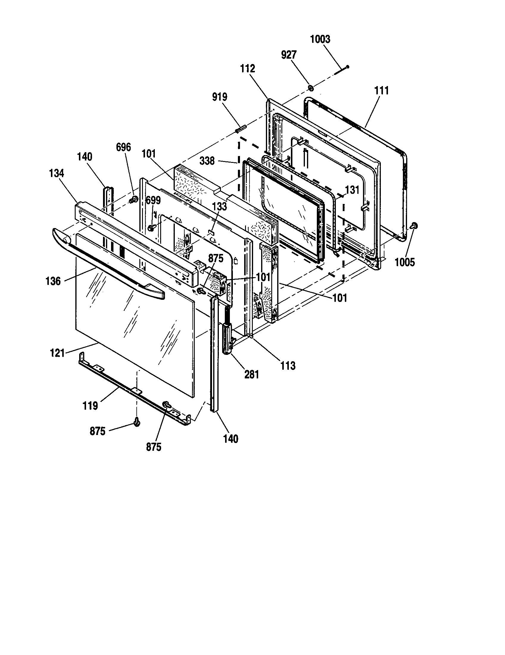 Kenmore 91192714020 door diagram