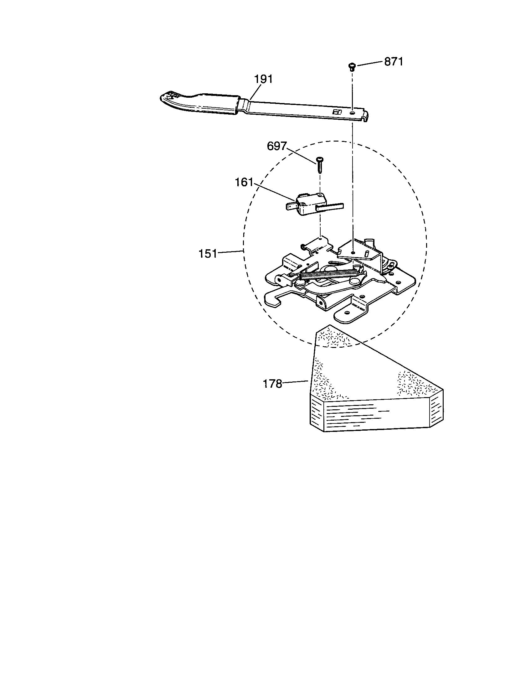 Kenmore 91192714020 door lock diagram