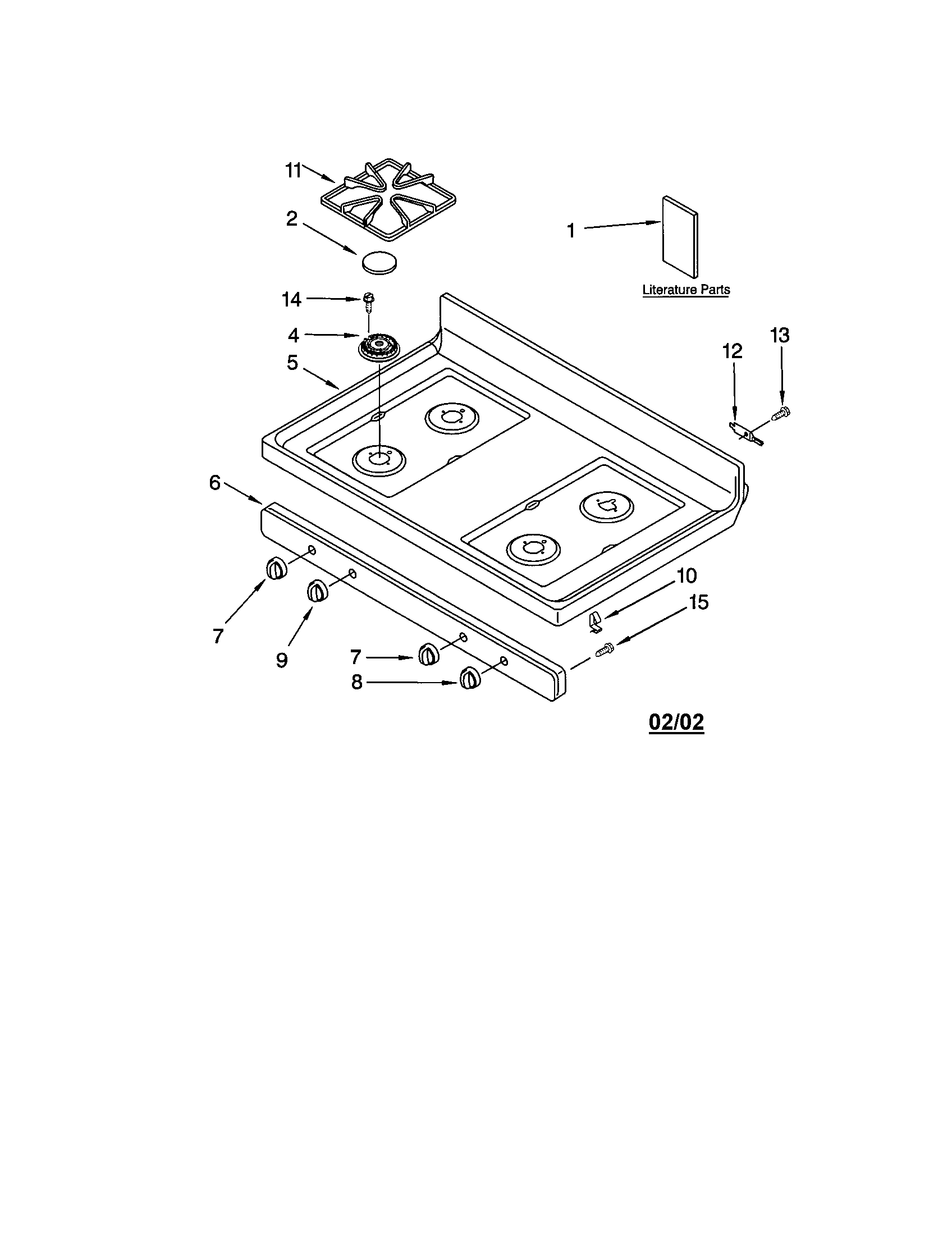 Kenmore 66575022101 cooktop diagram