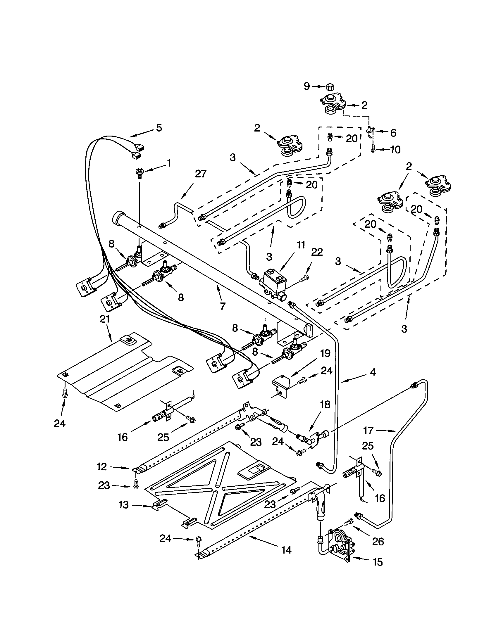Kenmore 66575022101 manifold diagram