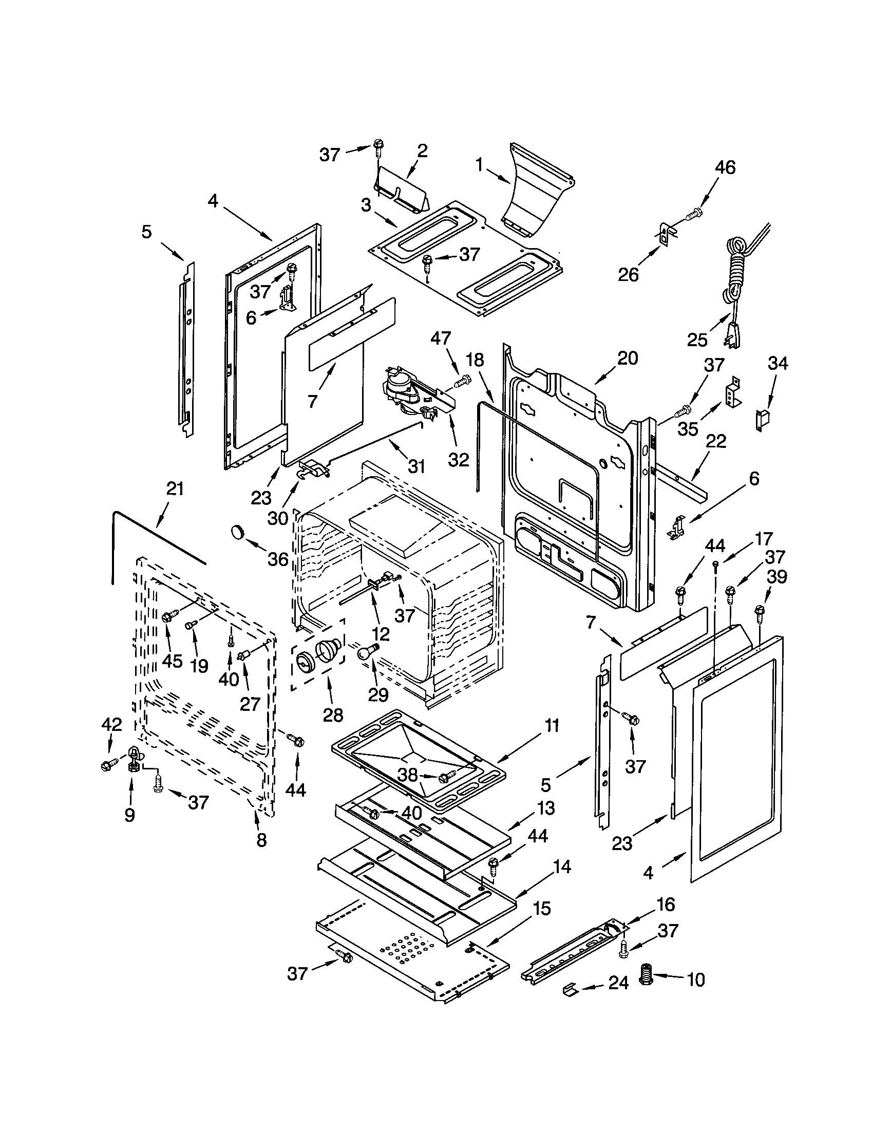 Kenmore 66575022101 chassis diagram
