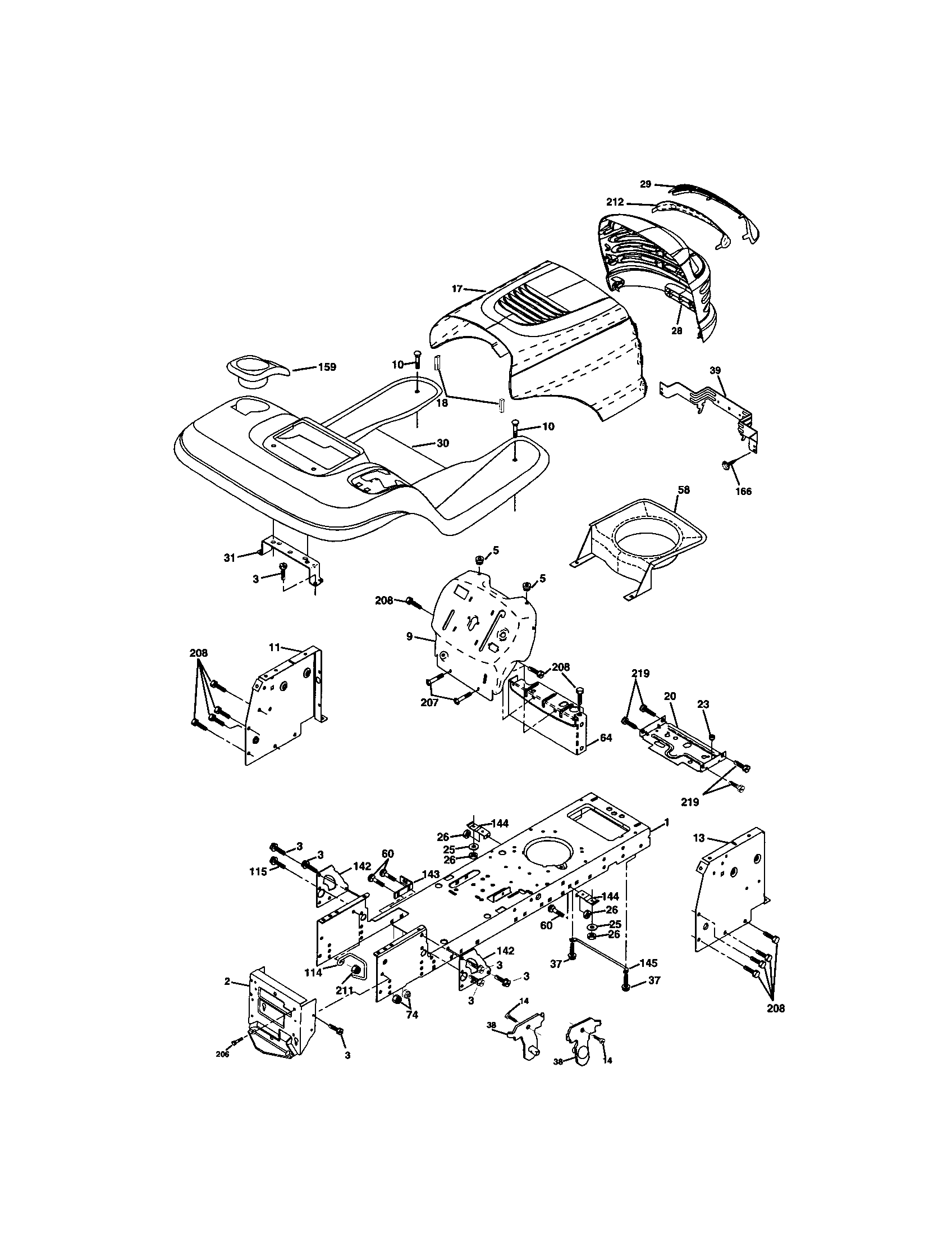 Craftsman 917271850 chassis and enclosures diagram
