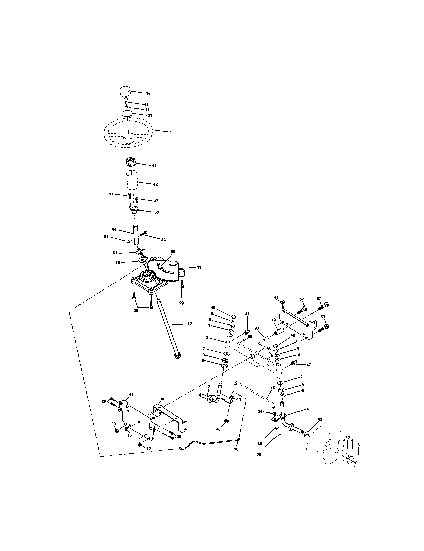 Craftsman 917271850 steering diagram