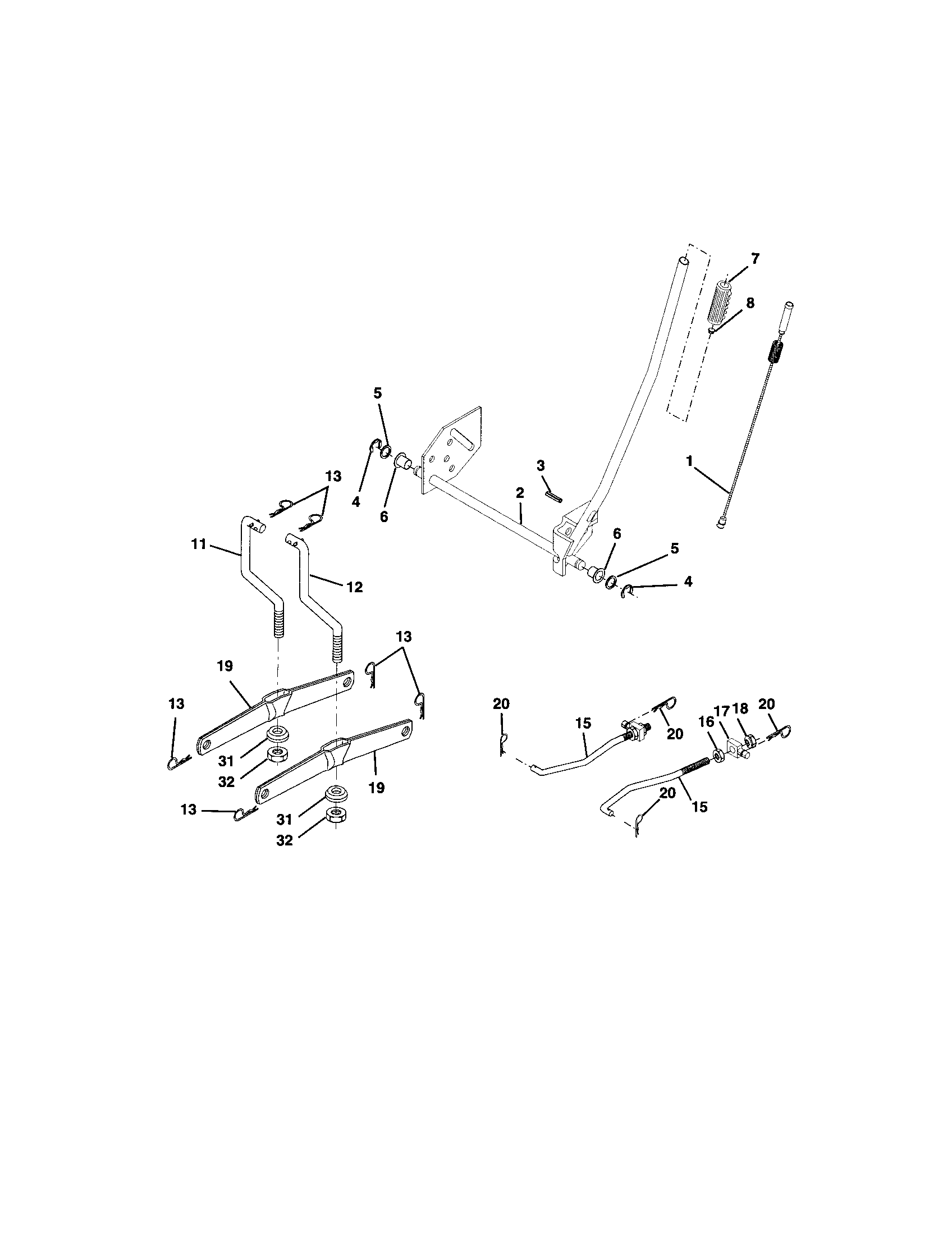 Craftsman 917271850 lift assembly diagram