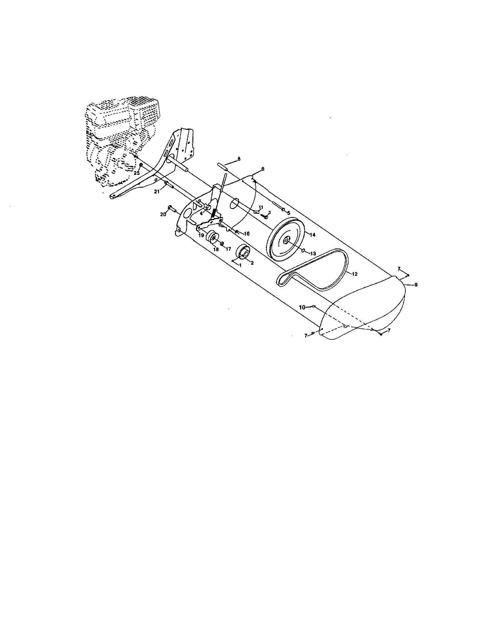 Craftsman 917292481 belt guard and pulley assembly diagram