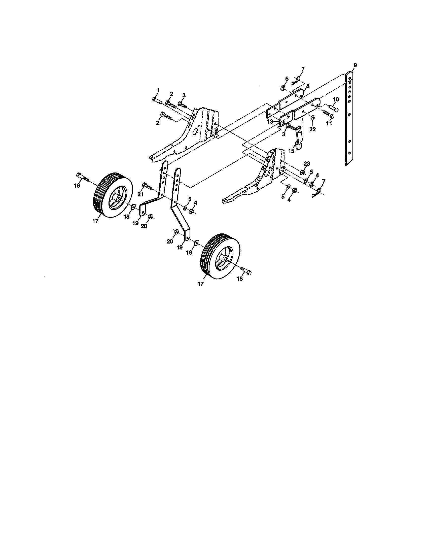Craftsman 917292481 wheel and depth stake assembly diagram