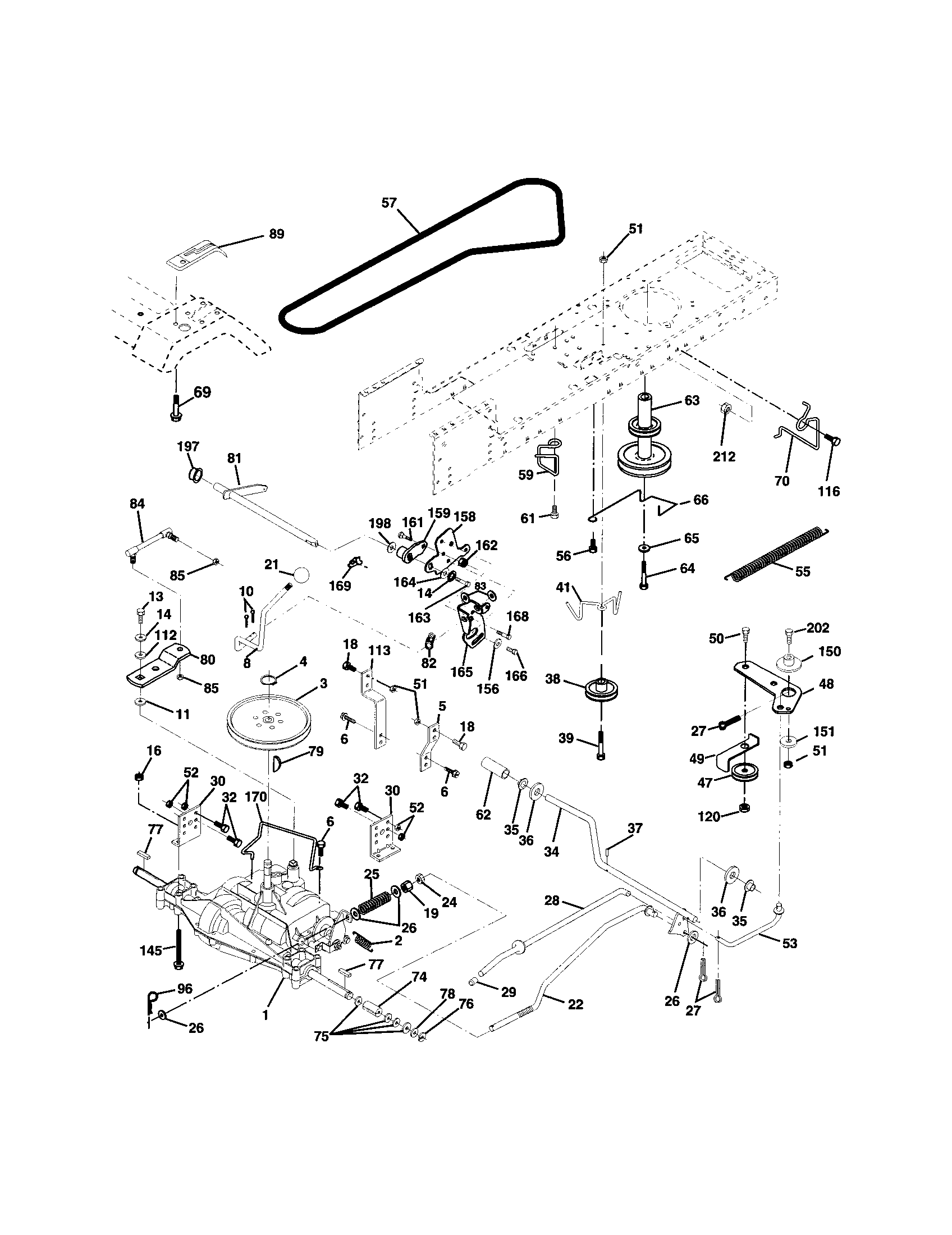 Poulan 917279890 drive diagram