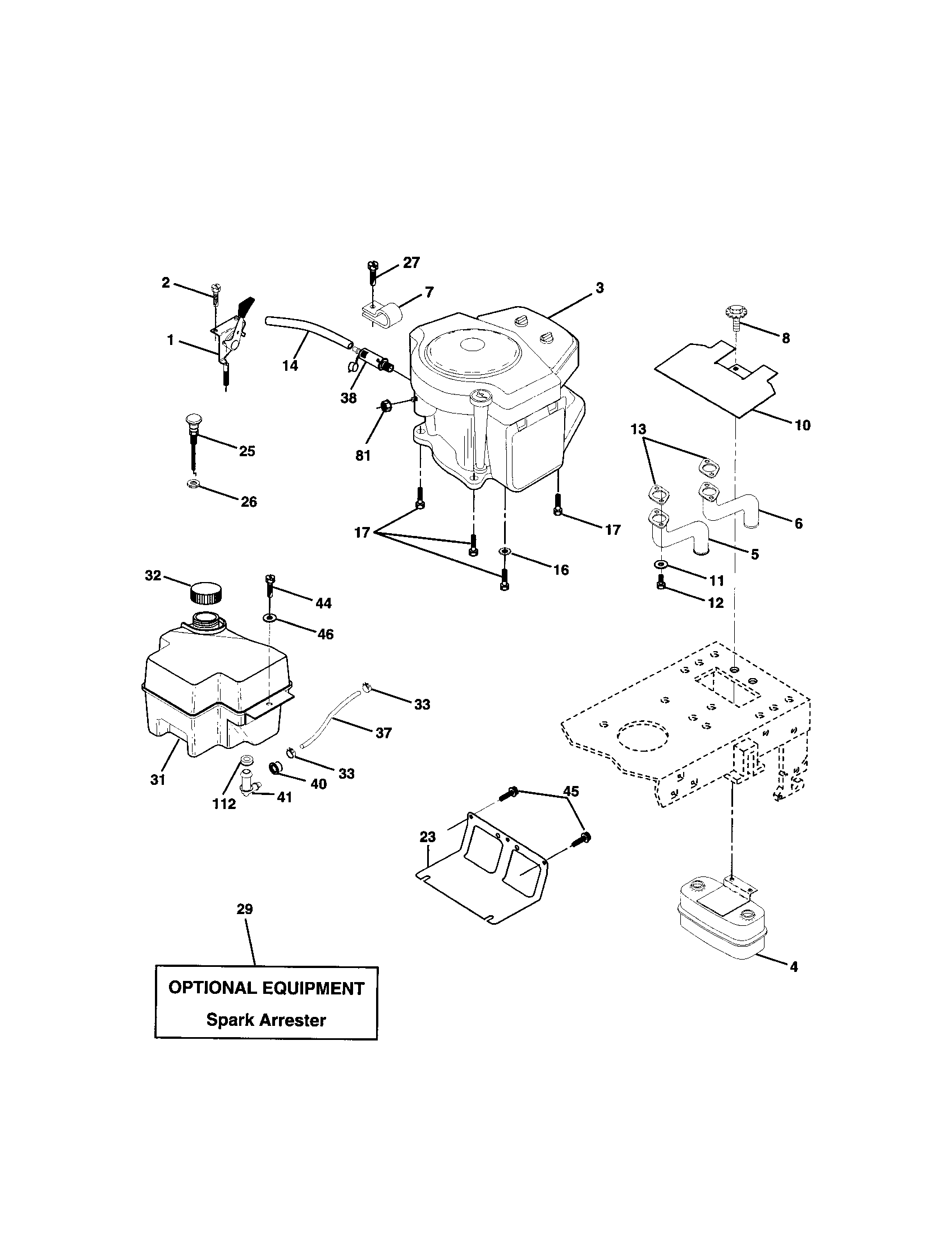 Poulan 917279890 engine diagram