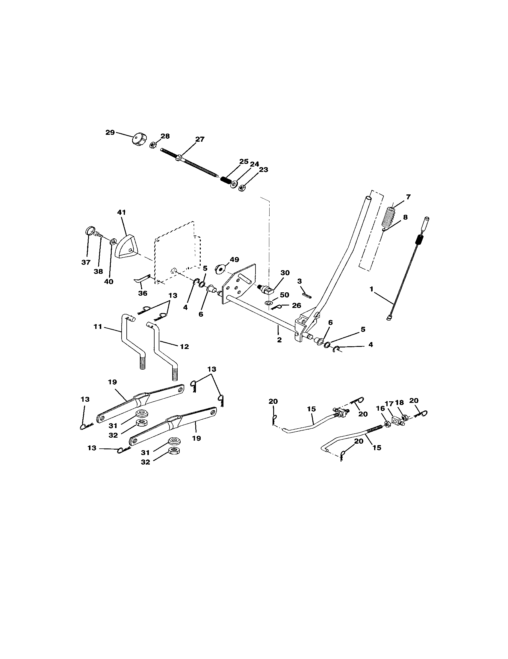 Craftsman 917272460 lift assembly diagram