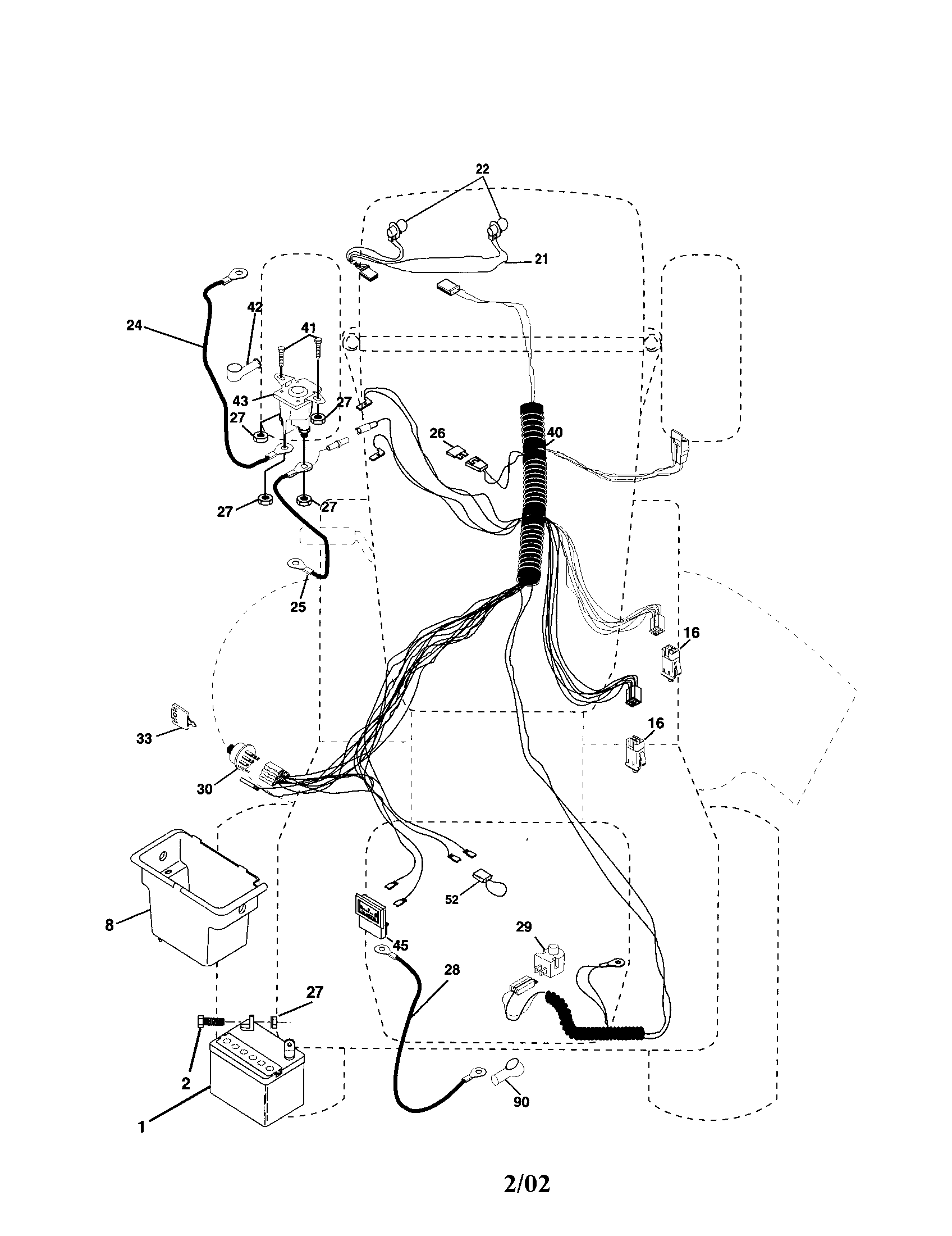 Poulan PR1842STA electrical diagram