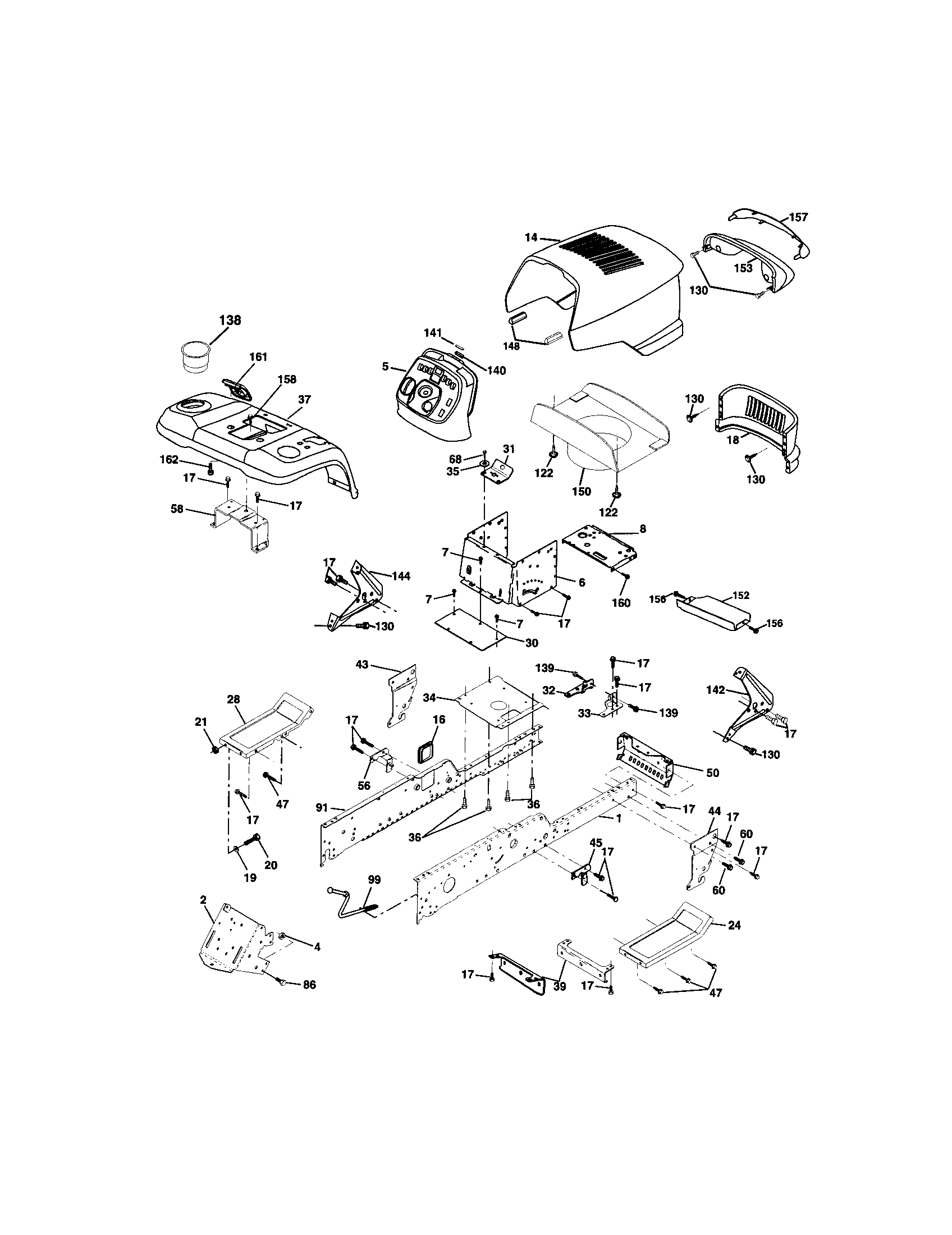 Craftsman 917275023 chassis and enclosures diagram