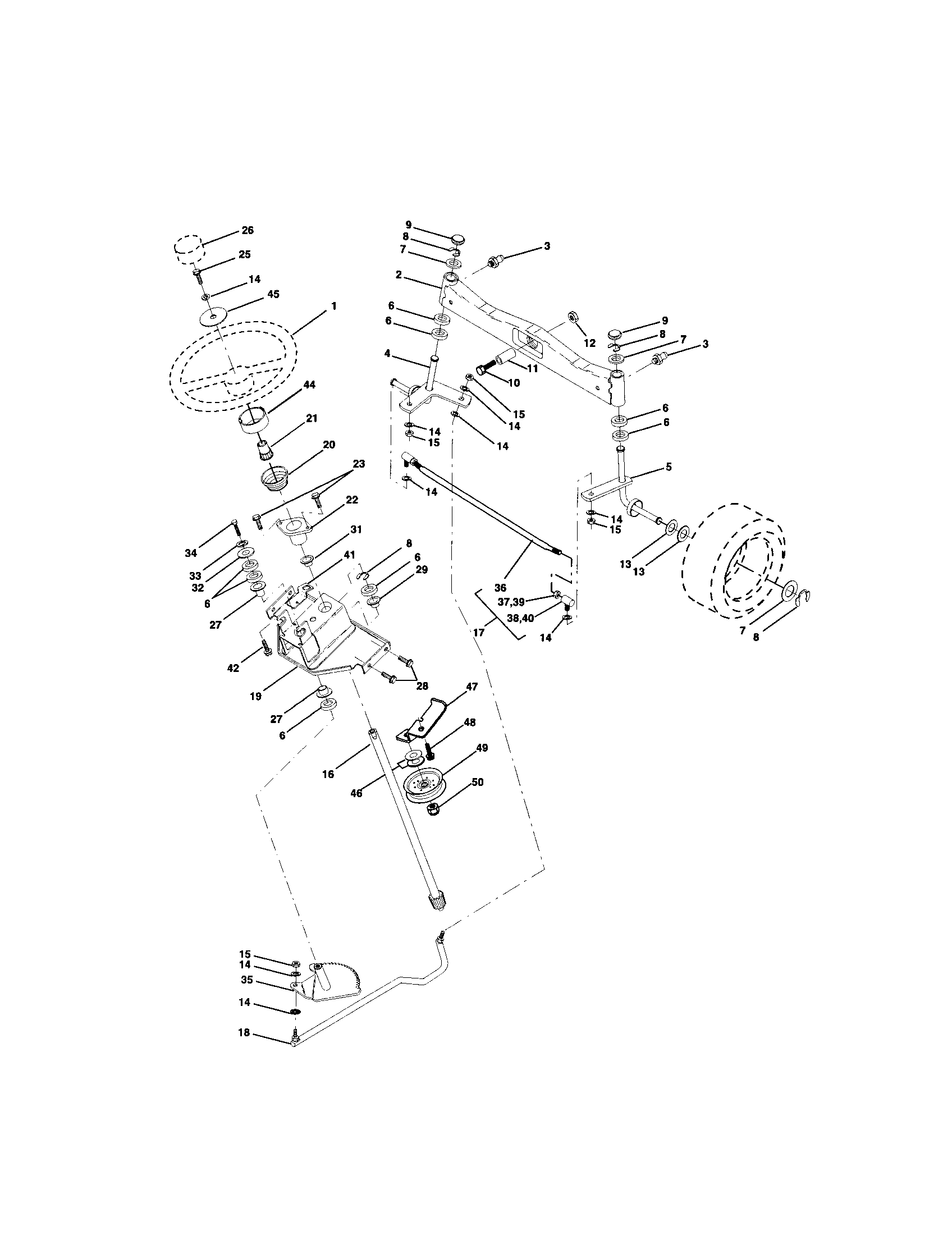 Craftsman 917275023 steering diagram