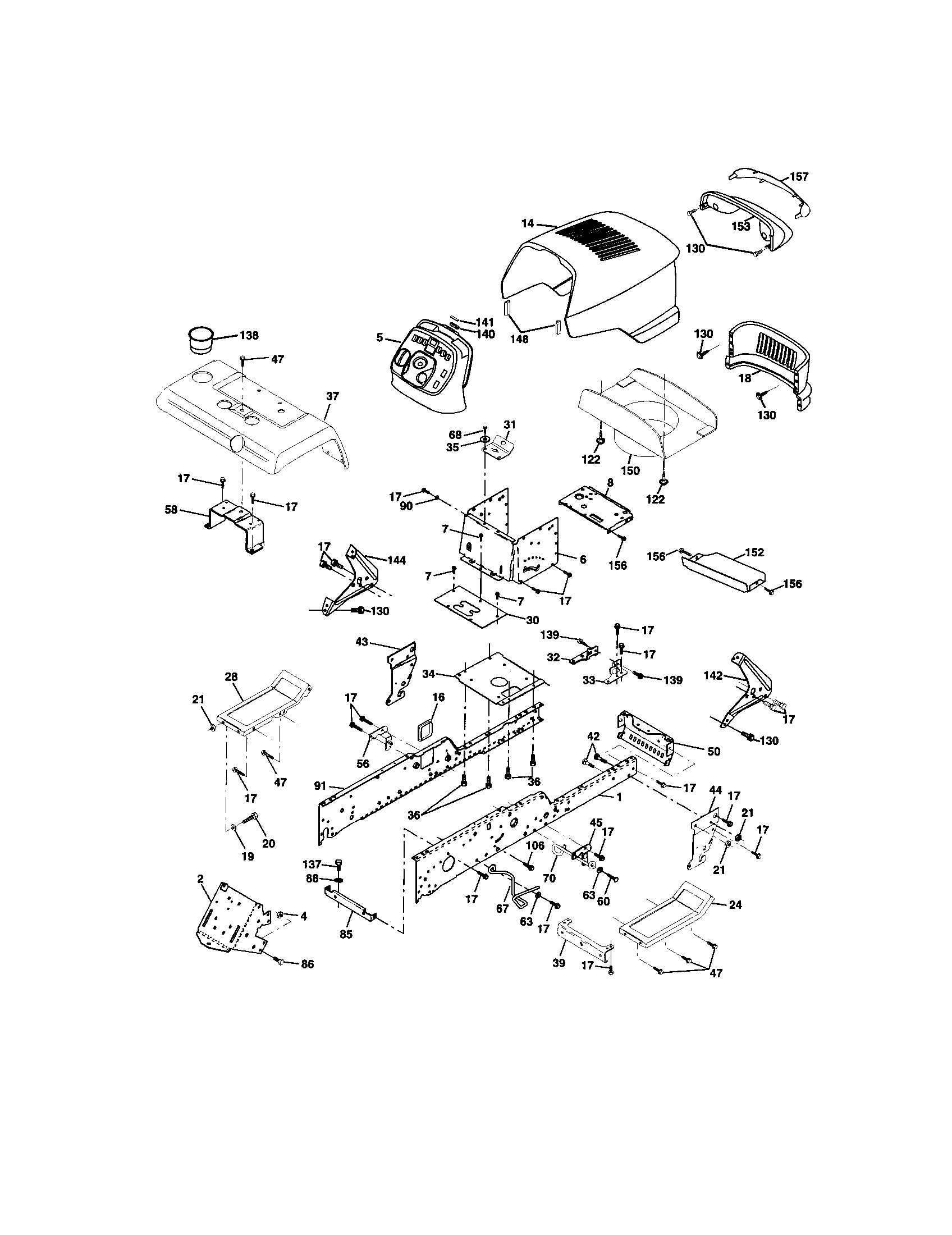 Craftsman 917275012 chassis and enclosures diagram