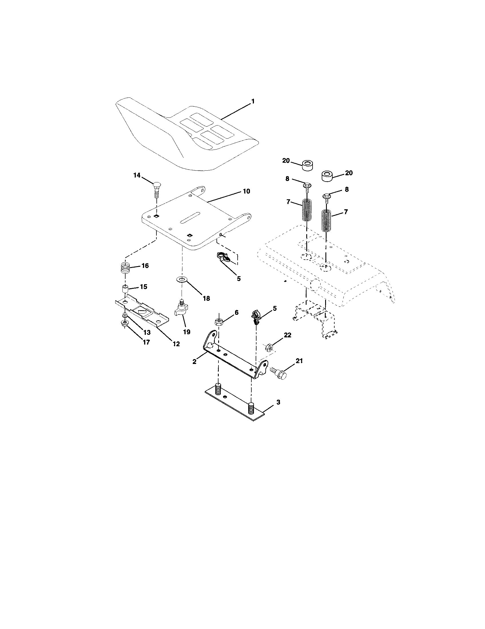 Craftsman 917275012 seat assembly diagram