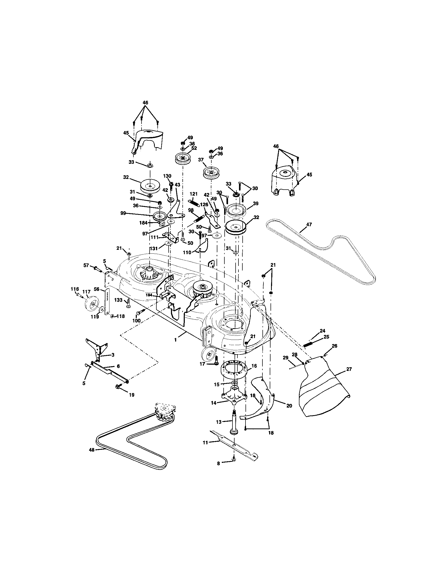 Craftsman 917275012 mower deck diagram