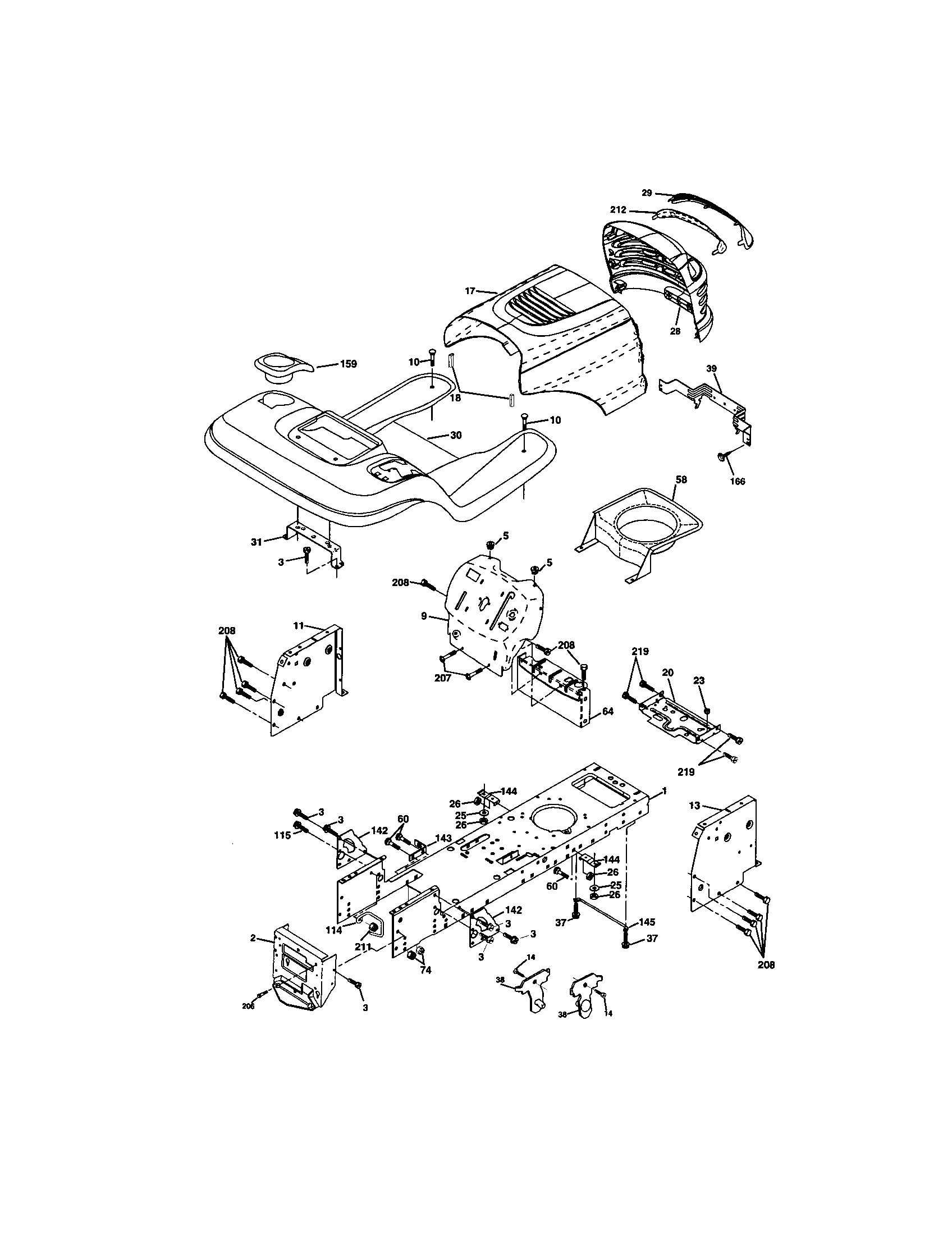 Craftsman 917272450 chassis and enclosures diagram