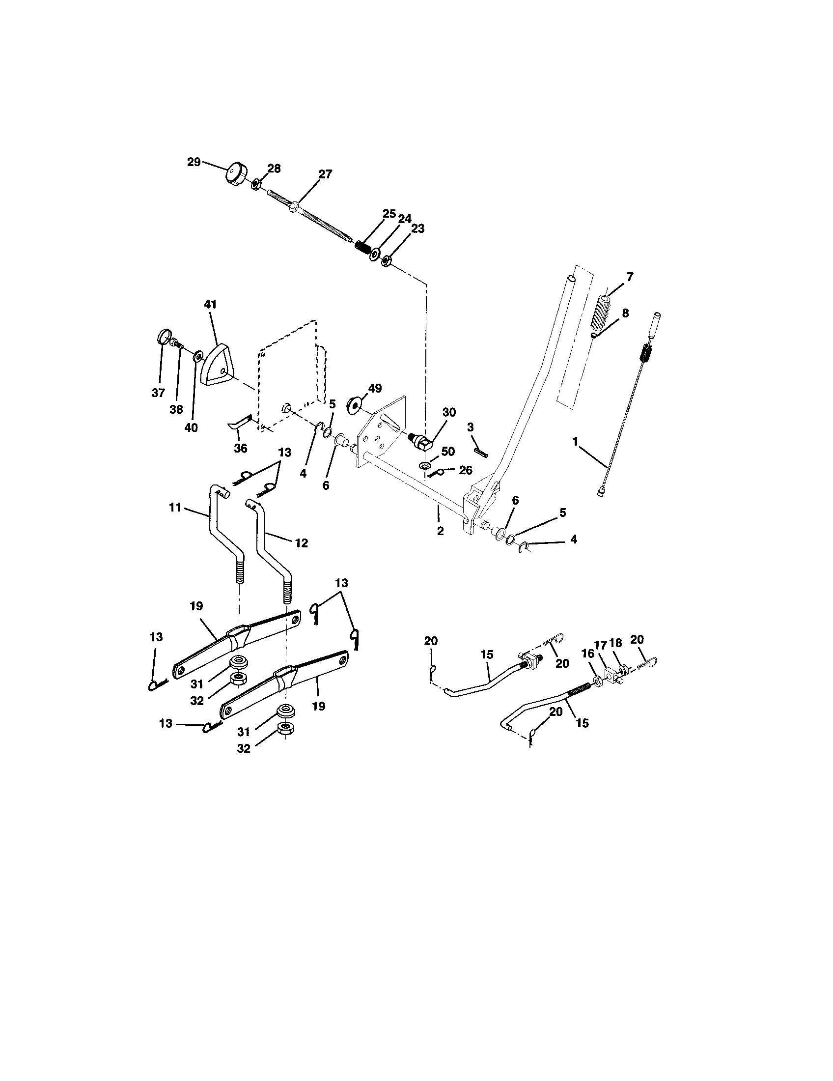 Craftsman 917272450 lift assembly diagram