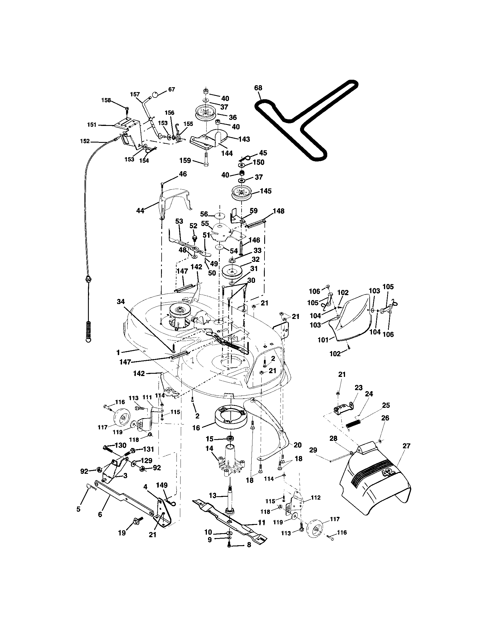 Craftsman 917272450 mower deck diagram