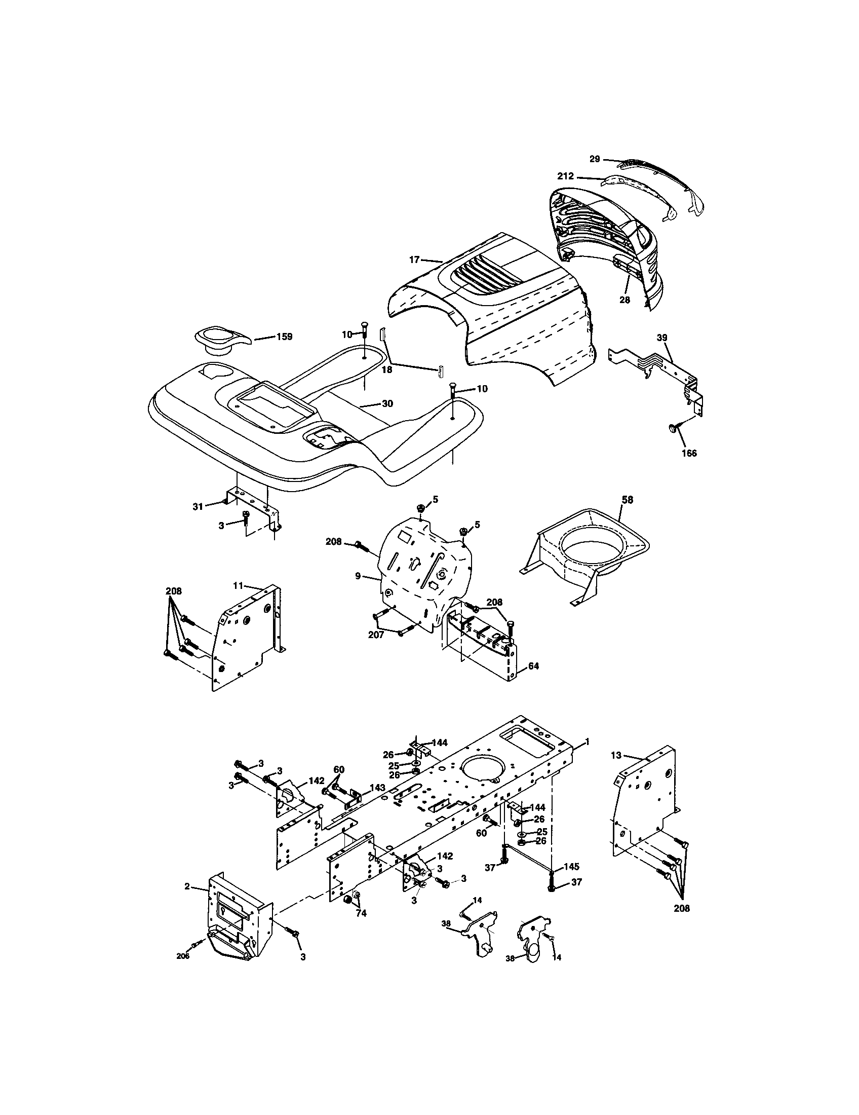 Craftsman 917272480 chassis and enclosures diagram