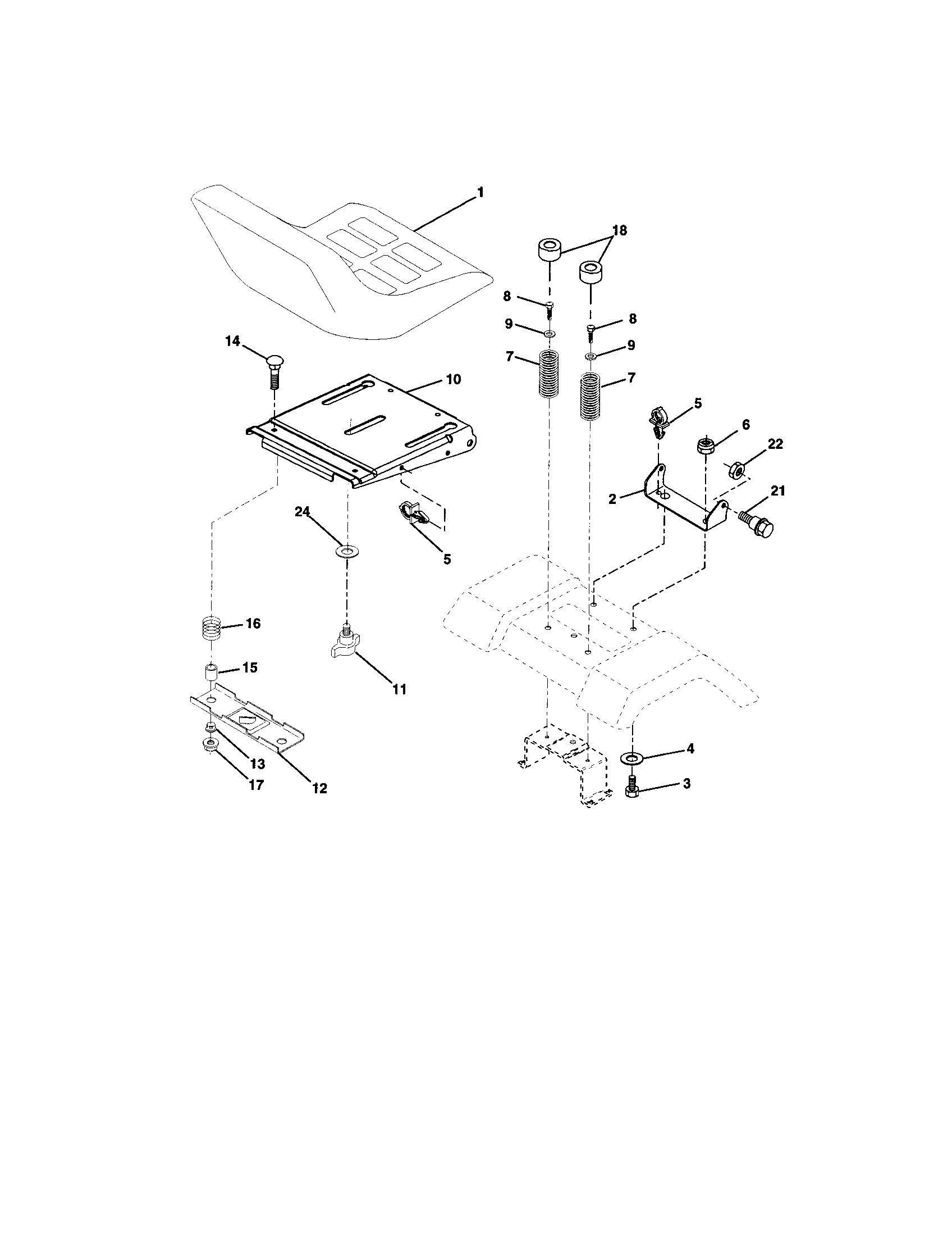 Craftsman 917272480 seat assembly diagram
