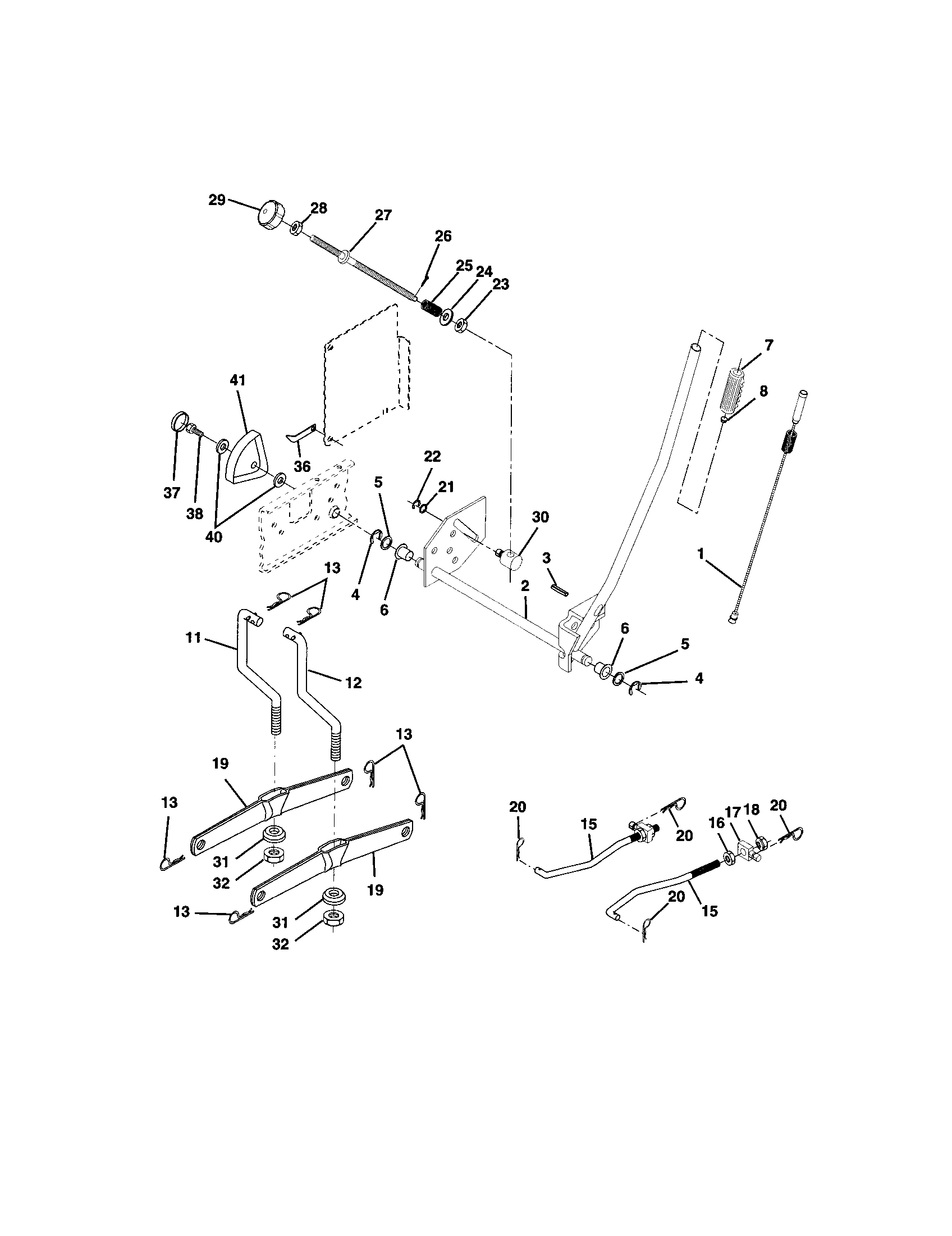 Craftsman 917272480 lift assembly diagram