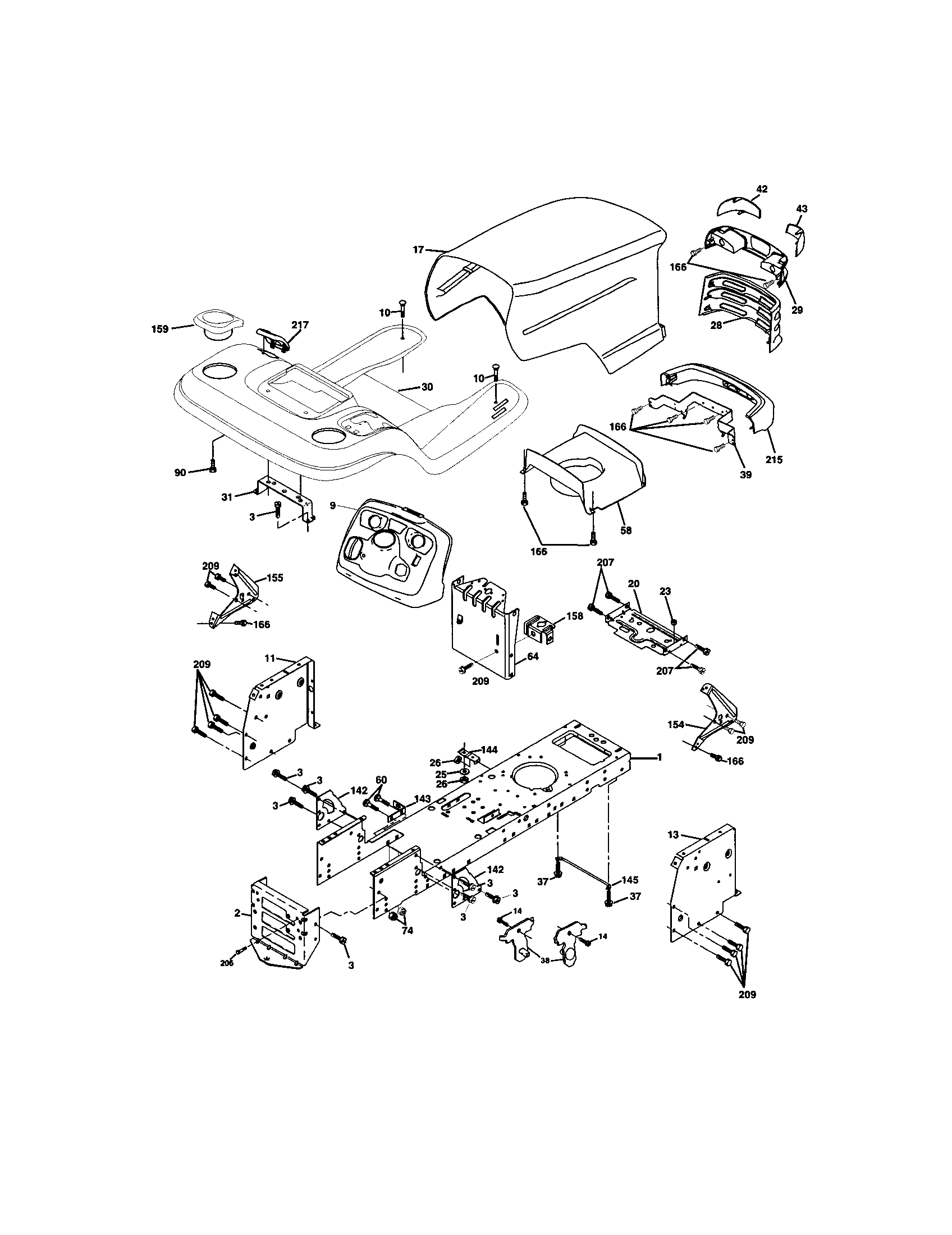 Craftsman 917272280 chassis and enclosures diagram