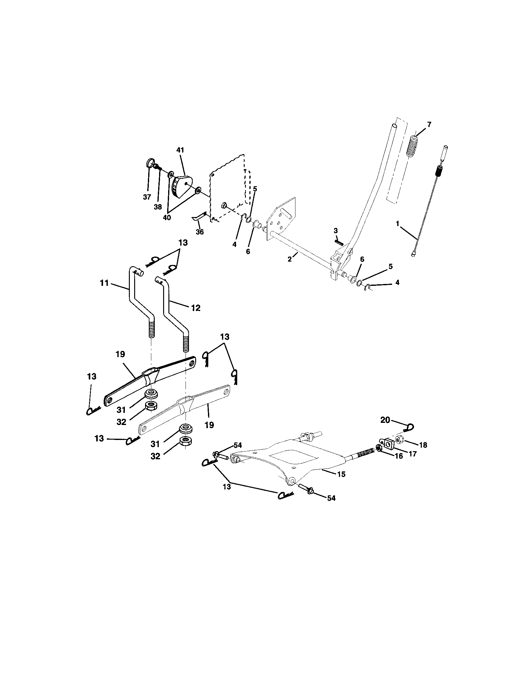Craftsman 917272280 lift assembly diagram