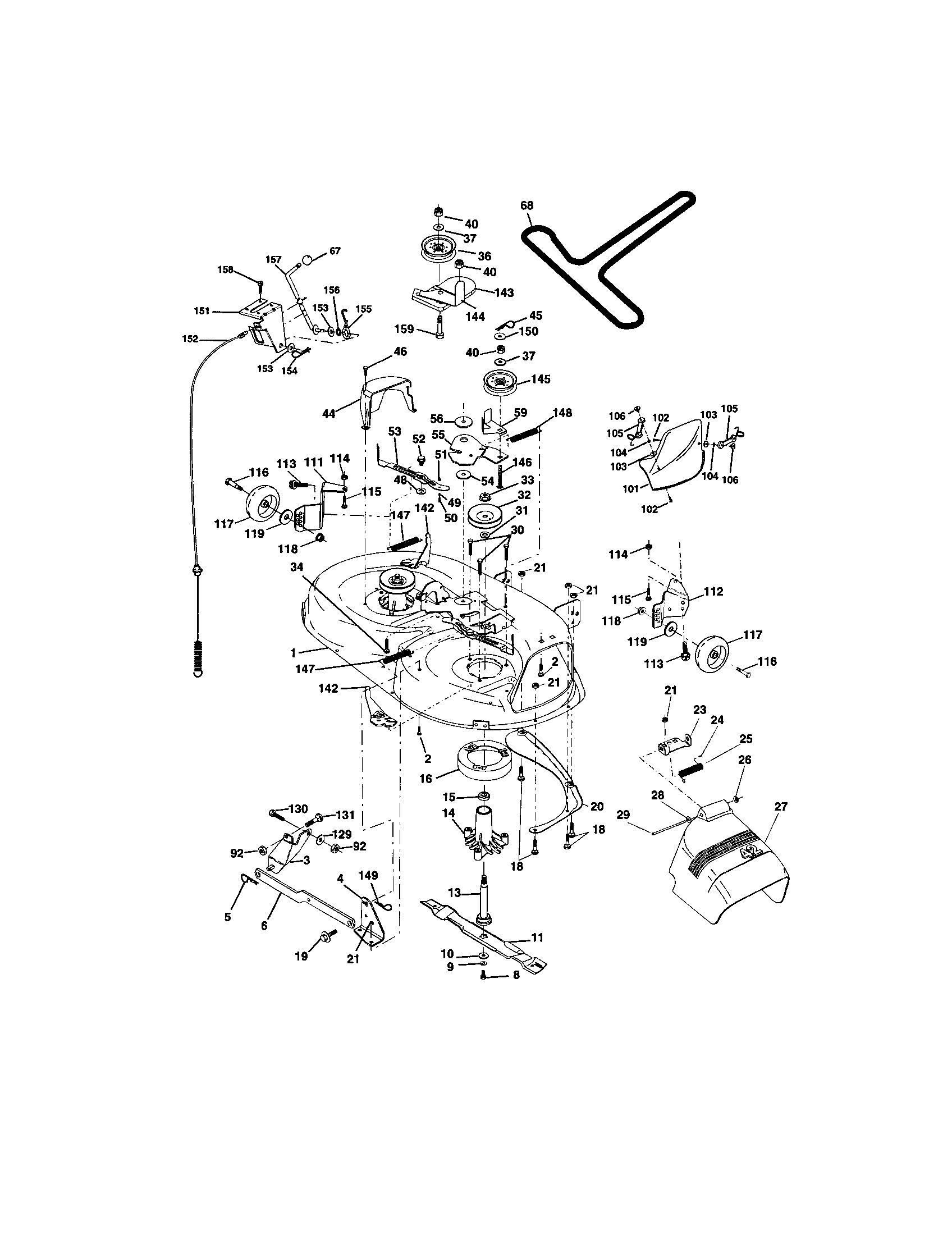 Craftsman 917272074 mower deck diagram