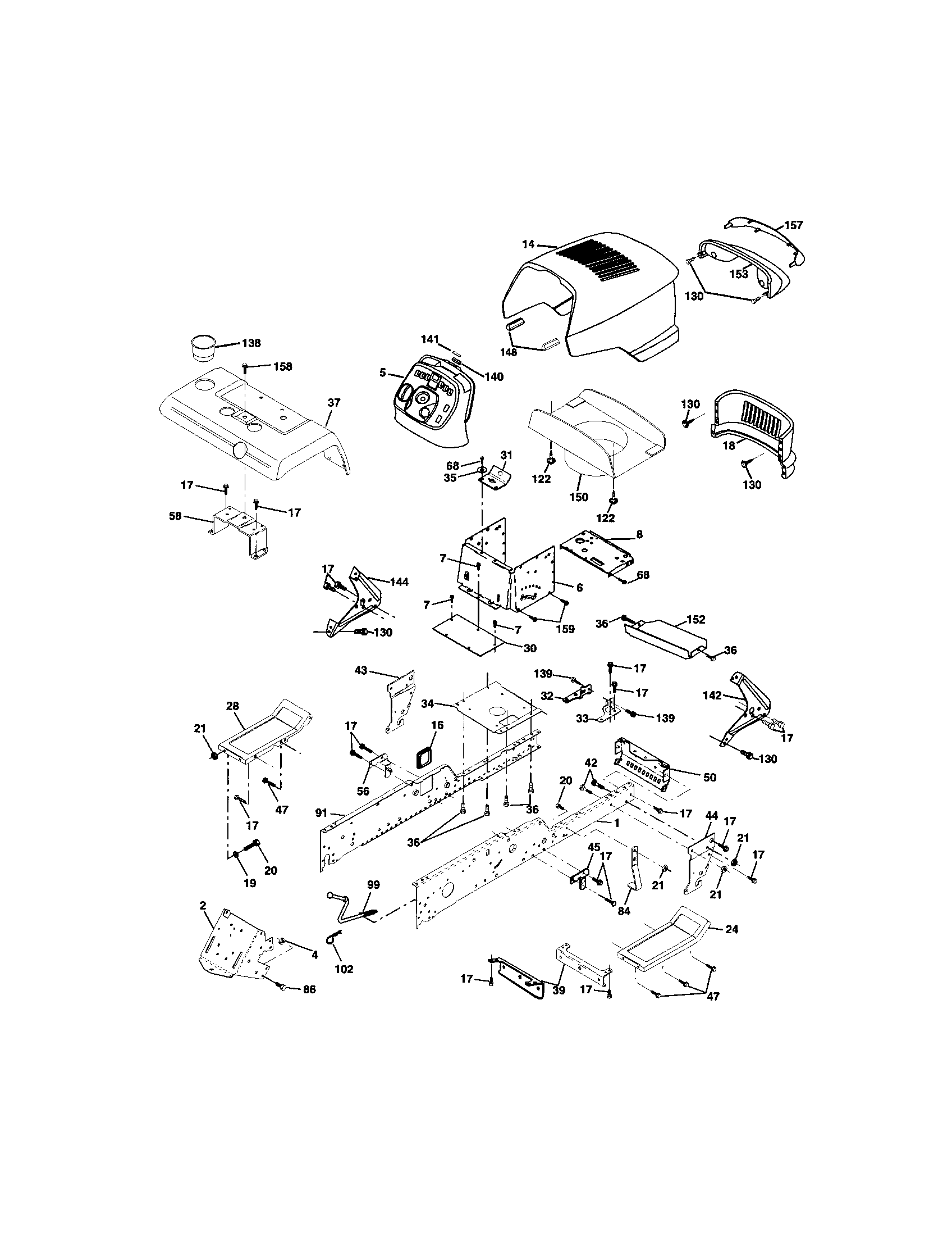 Craftsman 917275042 chassis and enclosures diagram