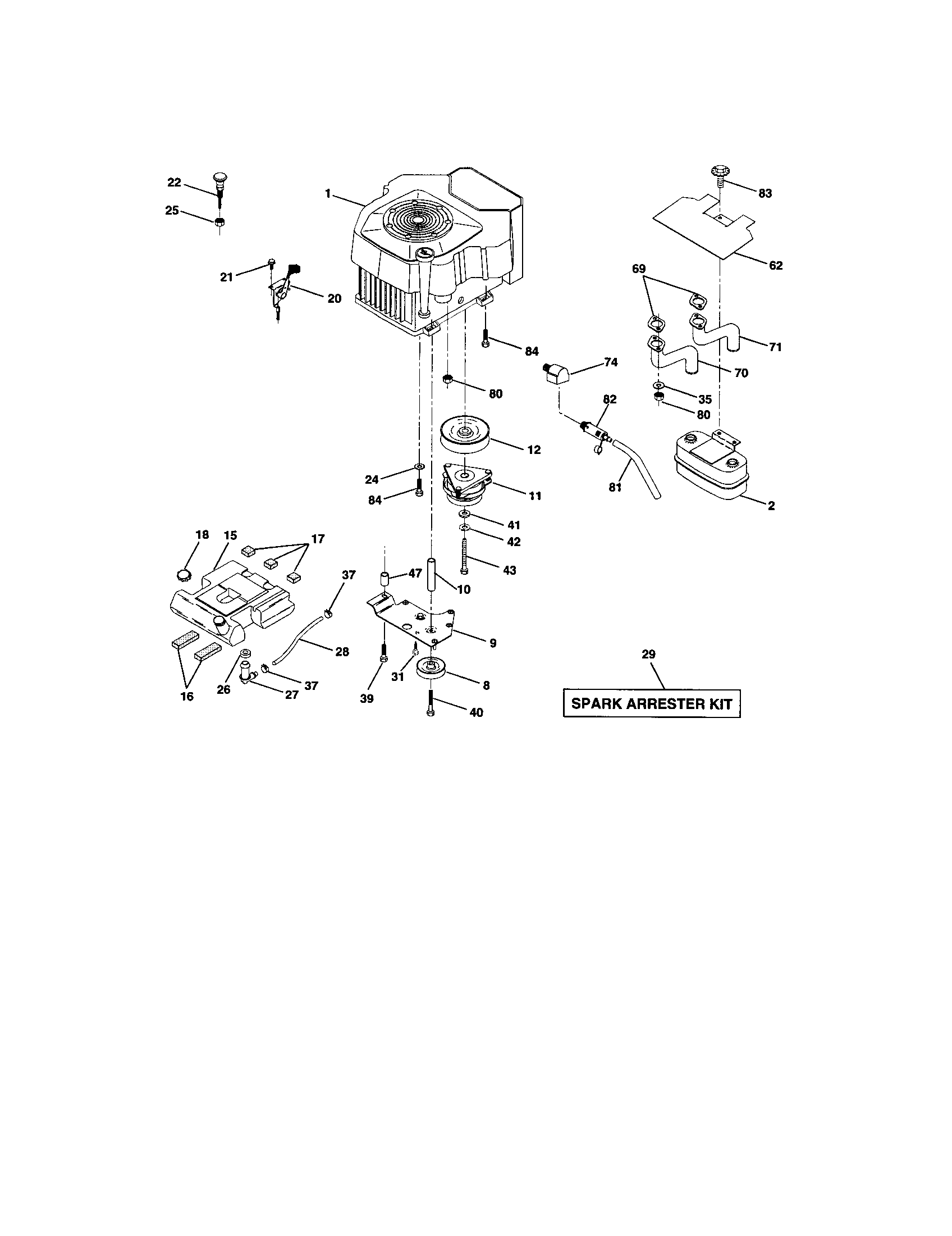 Craftsman 917275042 engine diagram