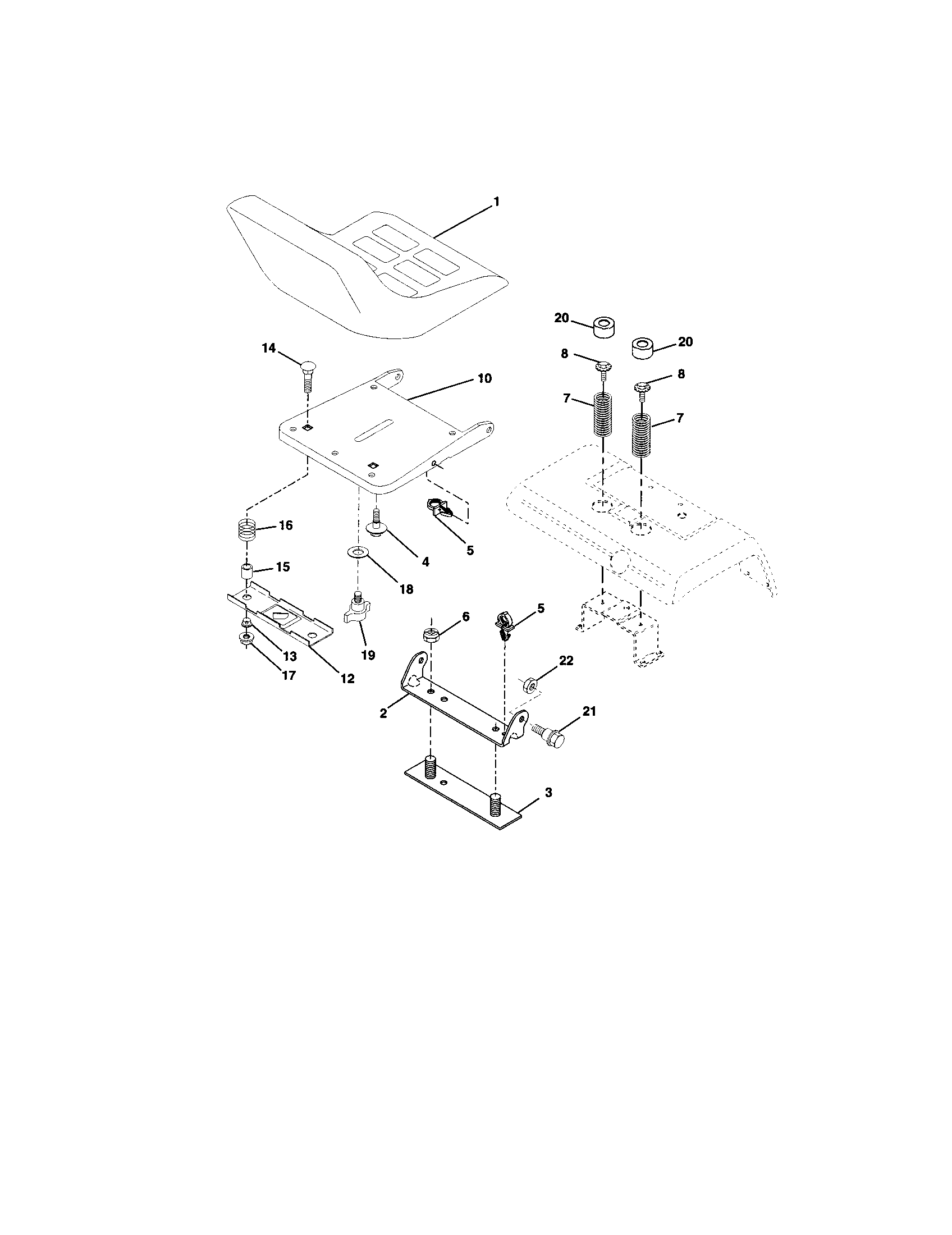 Craftsman 917275042 seat assembly diagram
