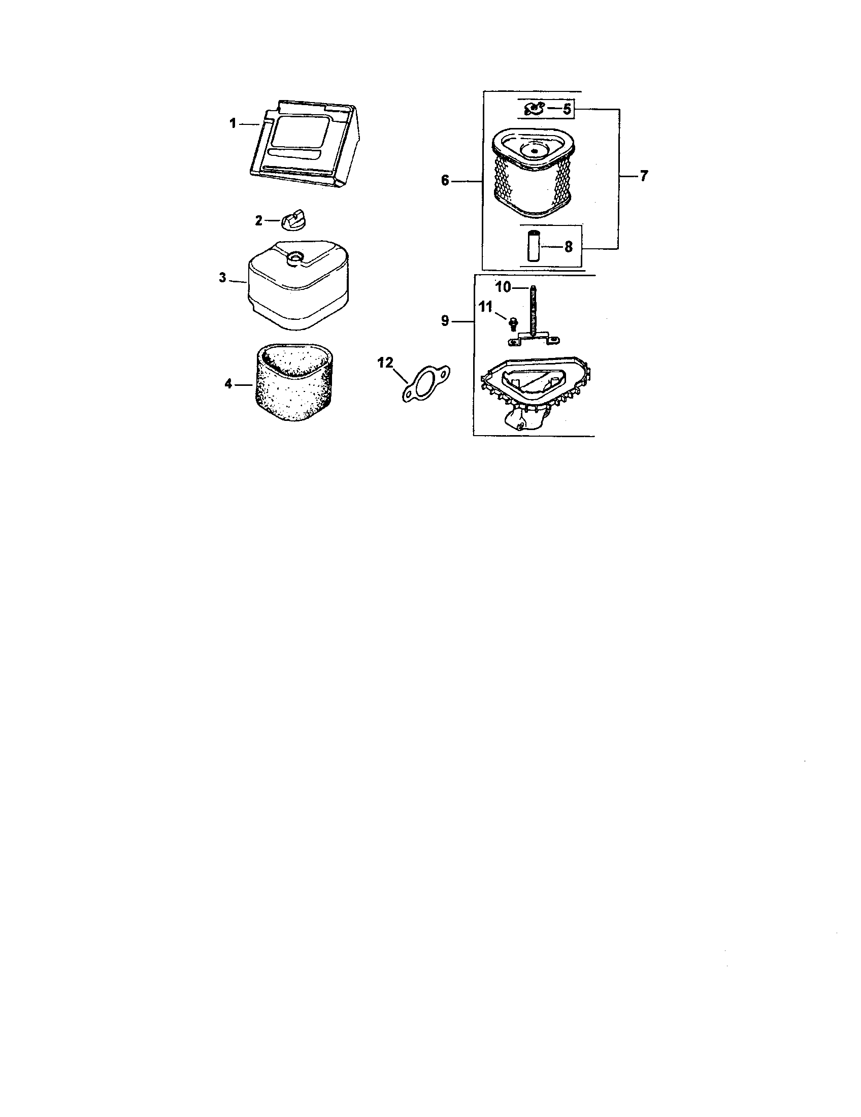 Craftsman 917272068 air intake diagram