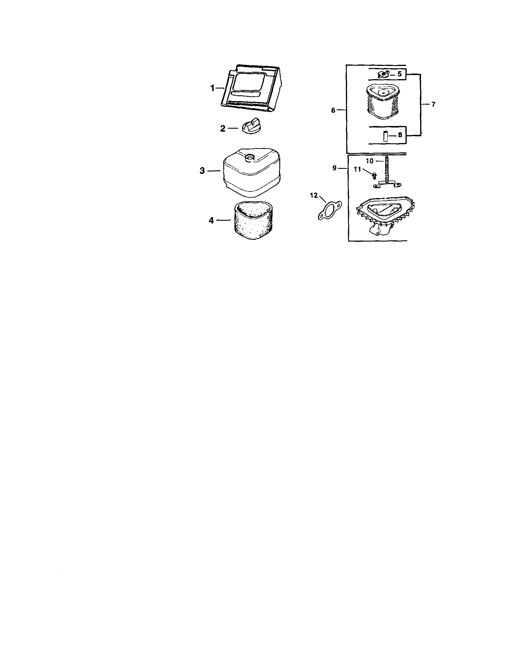 Craftsman 917272059 air intake diagram
