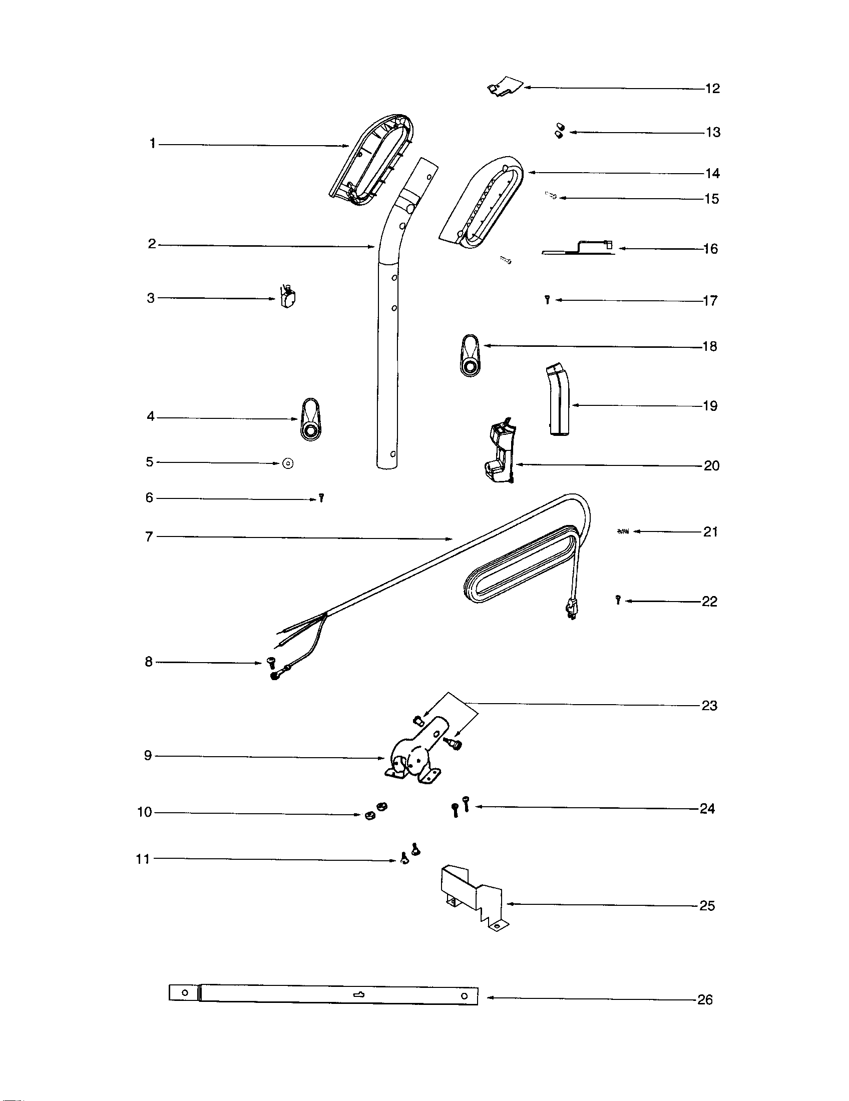 Eureka S670A handle diagram