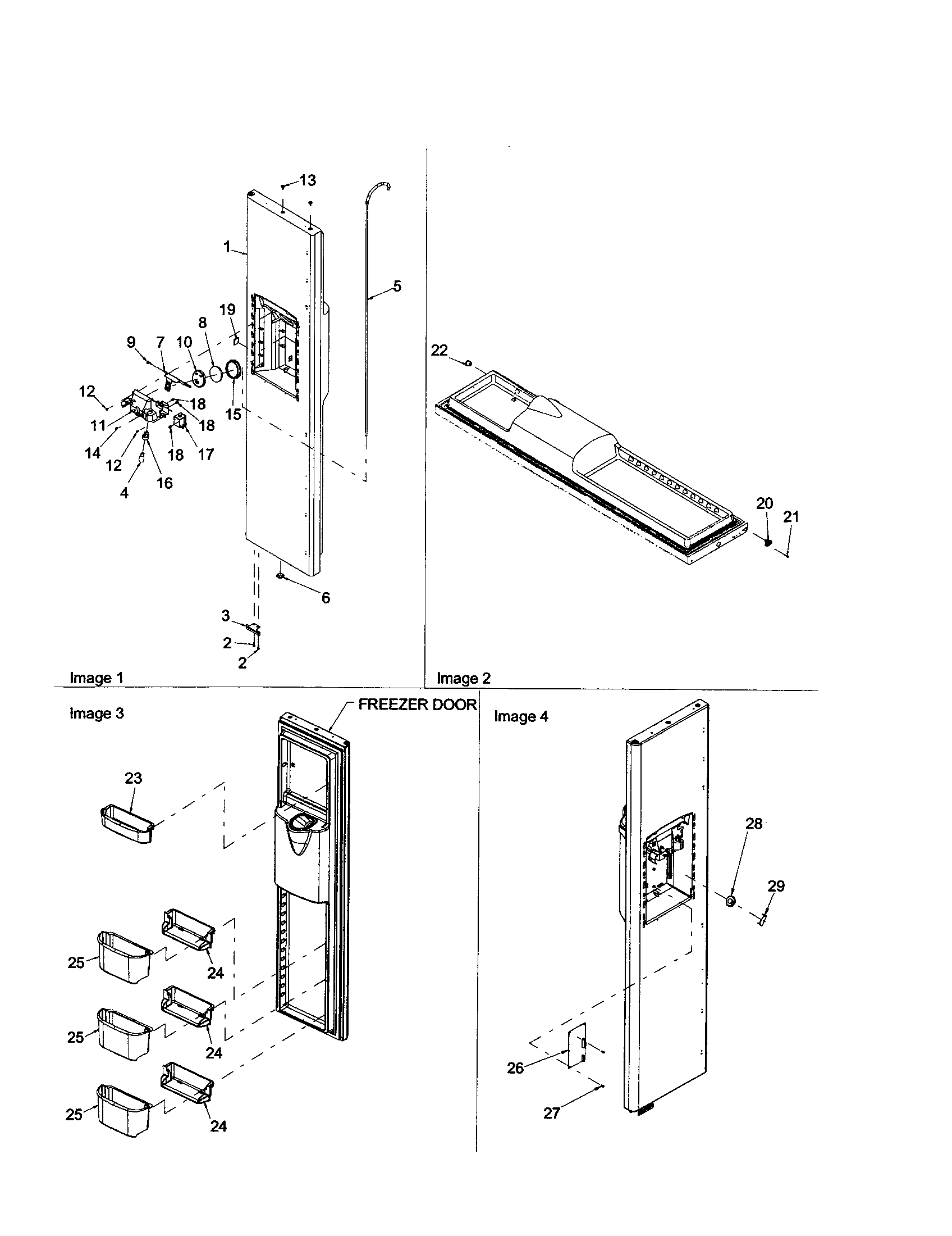 Amana ARS2667BB-PARS2667BB0 freezer door diagram