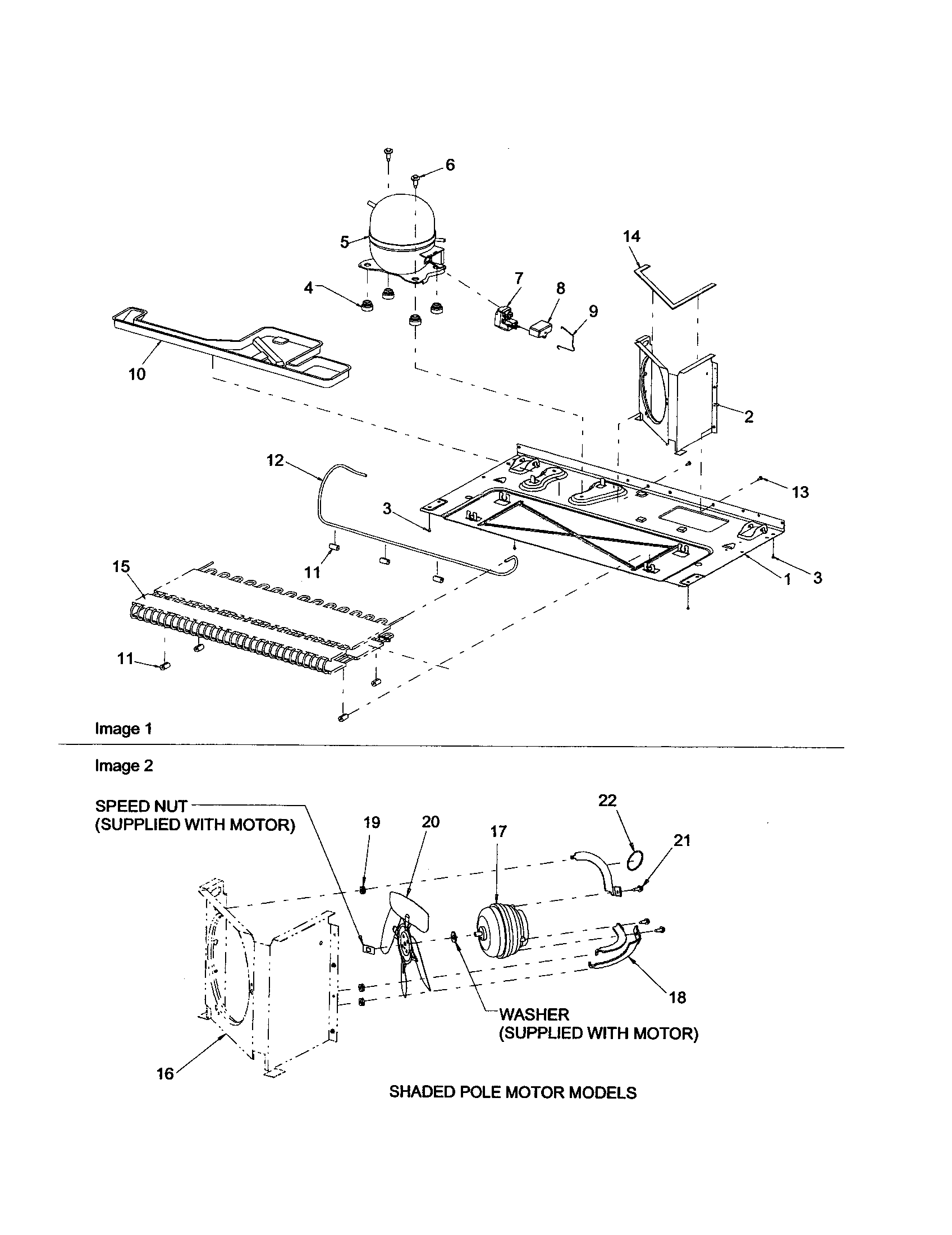 Amana ARS2667BB-PARS2667BB0 machine compartment diagram