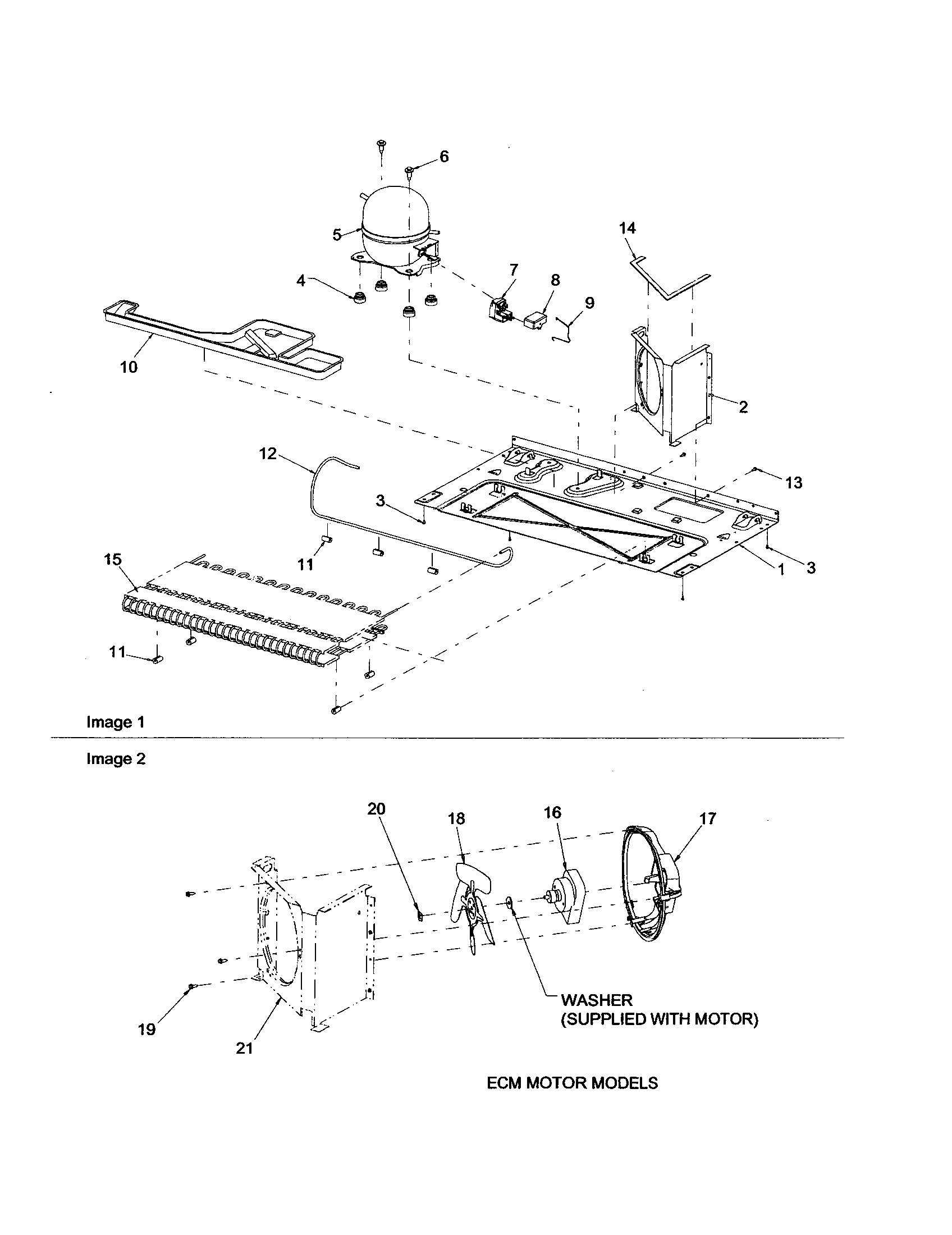 Amana ARSE667BS-PARSE667BS0 machine compartment diagram