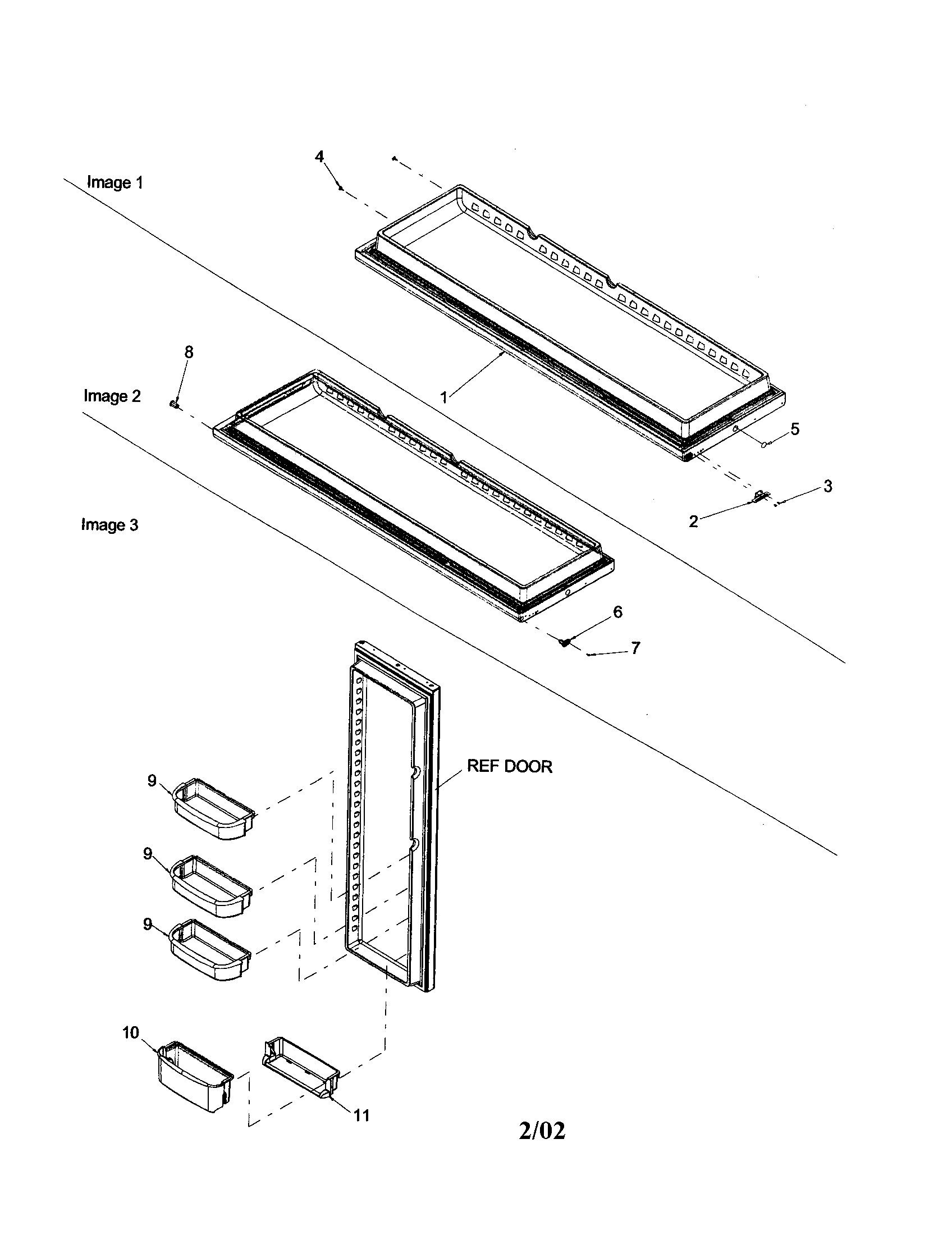Amana DRSE663BW-PDRSE663BW0 refrigerator door diagram