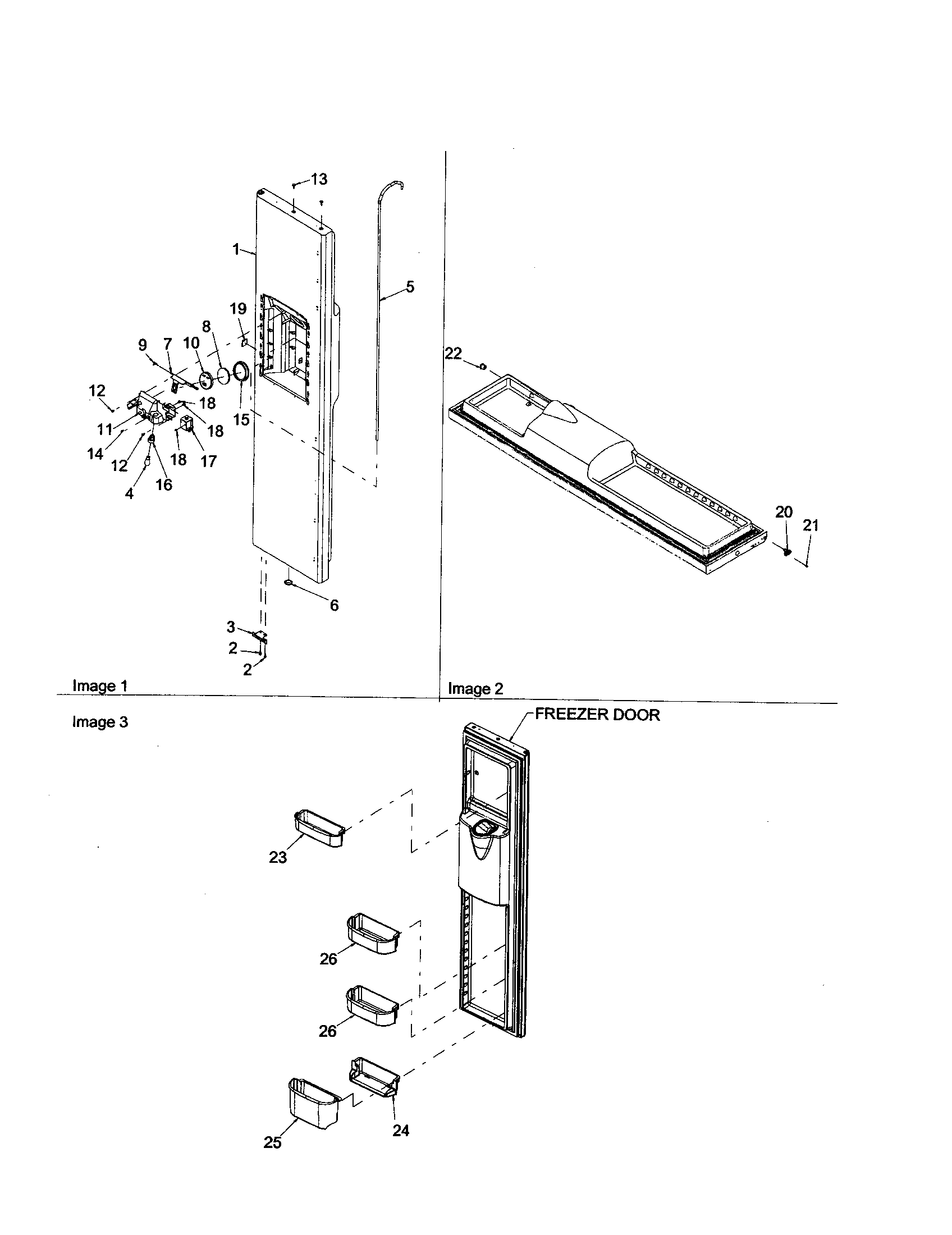 Amana DRSE663BW-PDRSE663BW0 freezer door diagram