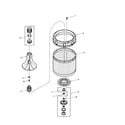Amana ALW990EAW-PALW990EAW agitator/drive belt/washtub/hub diagram