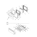 Amana ACF3355AW-PACF3355AW1 oven door and storage drawer diagram