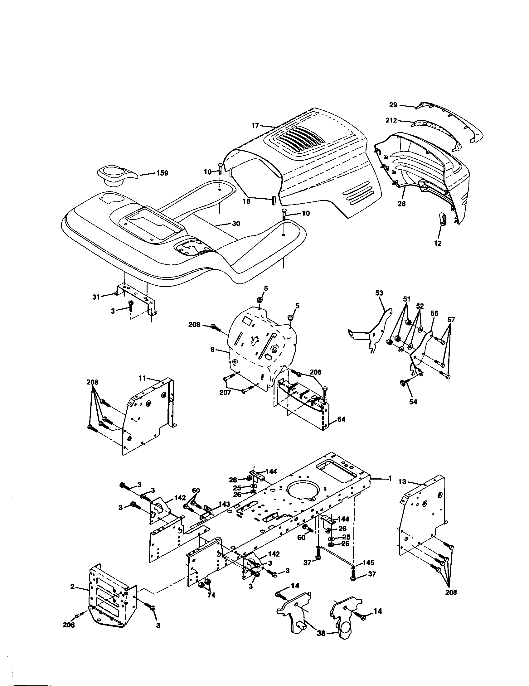 Craftsman 917277030 chassis and enclosures diagram