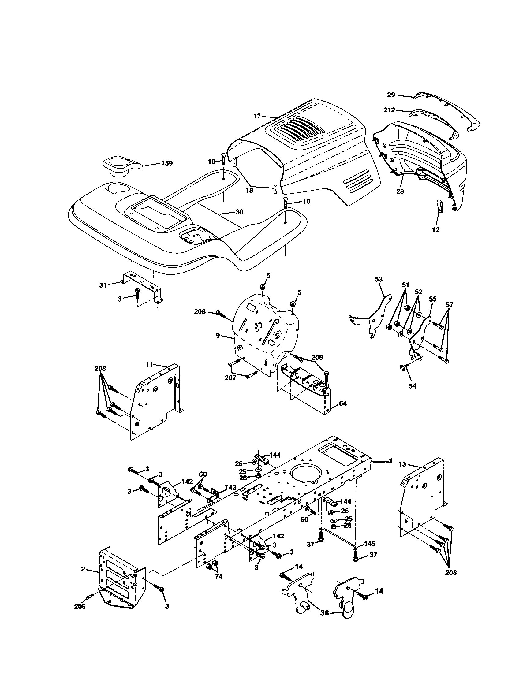 Craftsman 917277040 chassis and enclosures diagram